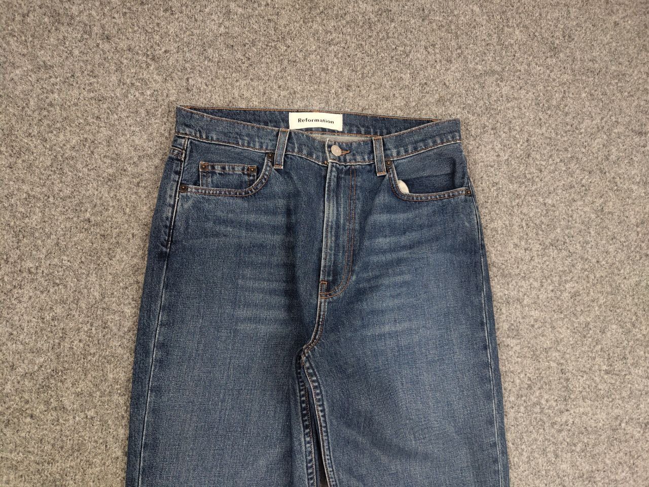 Reformation Reformation Julia High USA Made Design Blue Denim Jeans Size 29" - 4 Thumbnail
