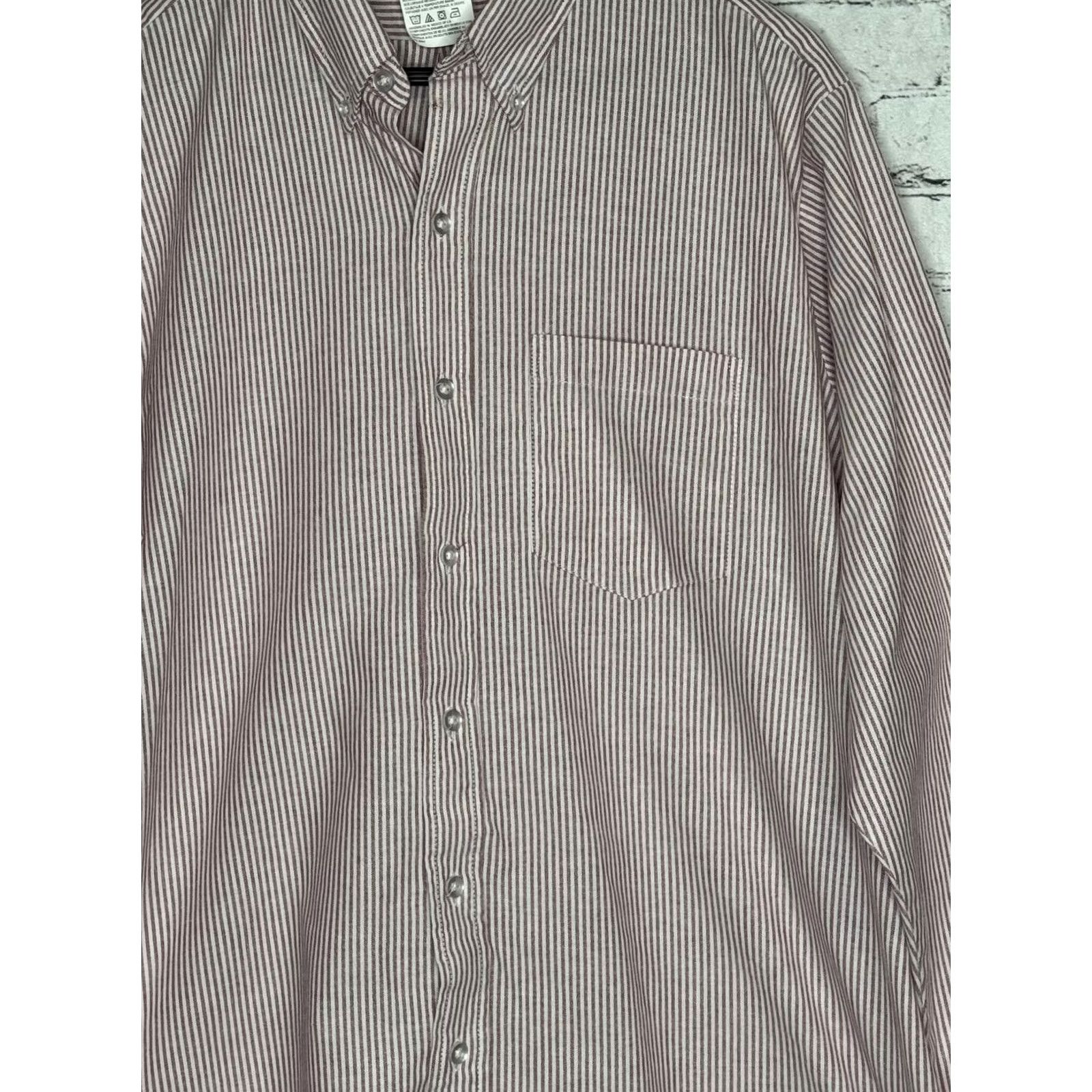 Dickies Dickies Button-Up Shirt Red Striped 17-17.5 Regular XL Mens Long Sleeve Button-Down Collar Casual Workwear Size US XL / EU 56 / 4 - 2 Thumbnail