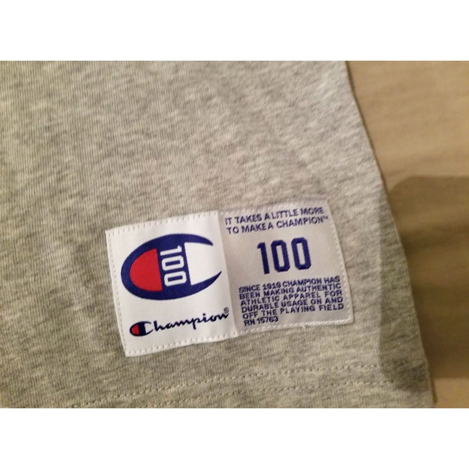Champion Champion Shirt Mens S Gray Cotton Tee Athletic Gym Workout Size US S / EU 44-46 / 1 - 3 Thumbnail
