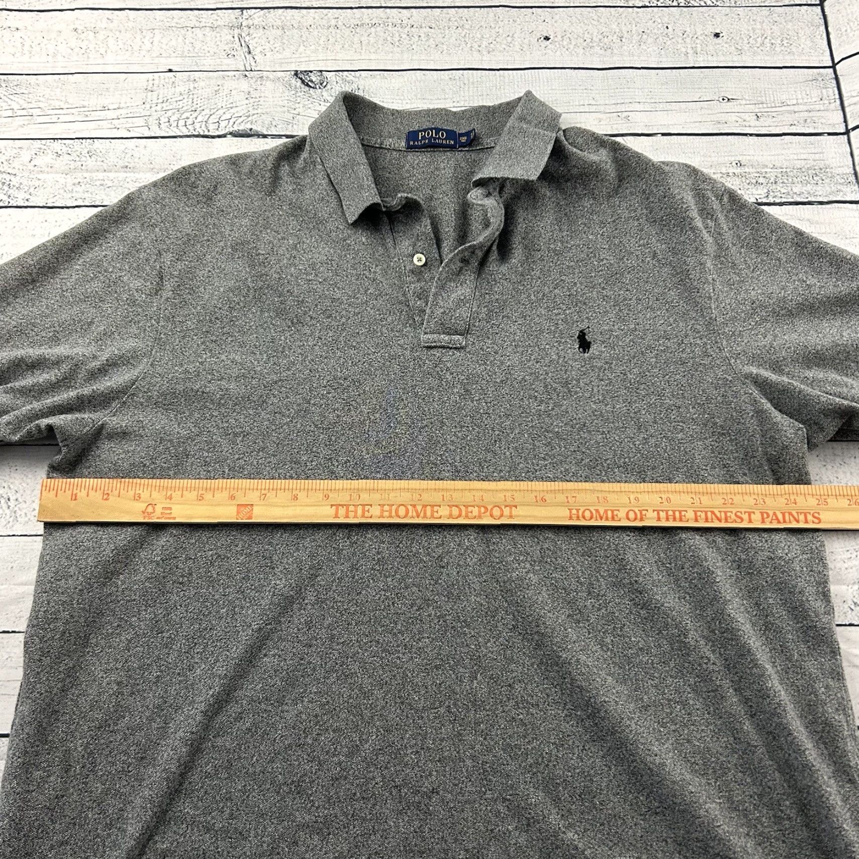 Polo Ralph Lauren Polo Ralph Lauren Short Sleeve Polo Shirt Mens 2X Big Gray Button-Up Cotton Solid 2X Big & Tall Size US XXL / EU 58 / 5 - 4 Thumbnail