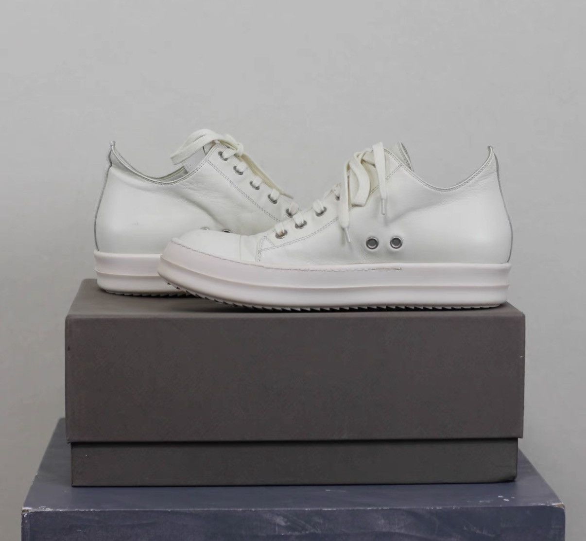 Rick Owens Rick Owens Leather "Milk" Bubble Converse-Inspired Sneakers Size US 7 / EU 40 - 6 Thumbnail