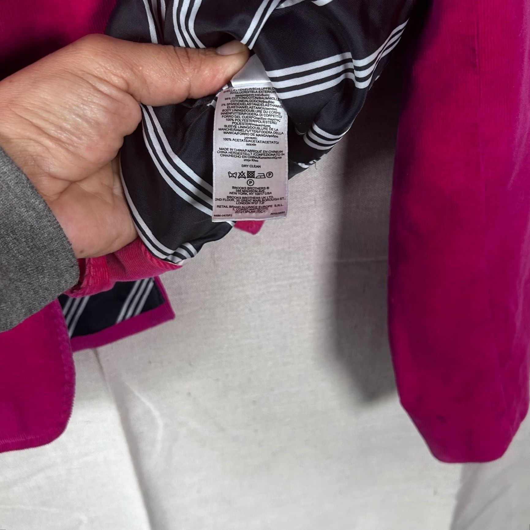 Brooks Brothers Brooks Brothers Blazer Pink Corduroy Jacket Womens 12 Cotton Spandex Notch Lapel 1-Button Single-Breasted Lined Creature? Size XL / US 12-14 / IT 48-50 - 4 Thumbnail