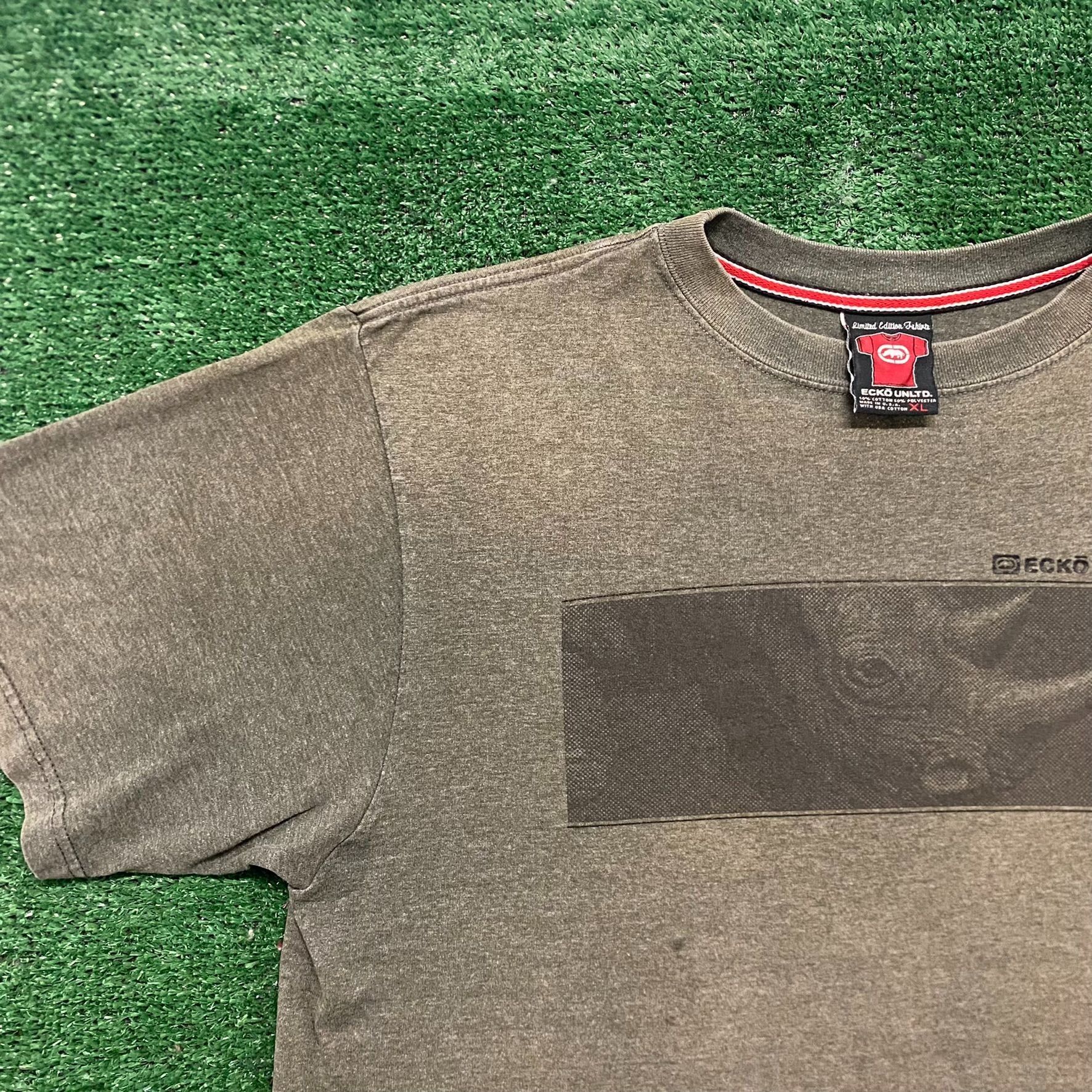 Ecko Unltd. Vintage 90s Ecko Unltd. Rhino Baggy Sun Faded Drill Trap Tee Size US XL / EU 56 / 4 - 2 Thumbnail