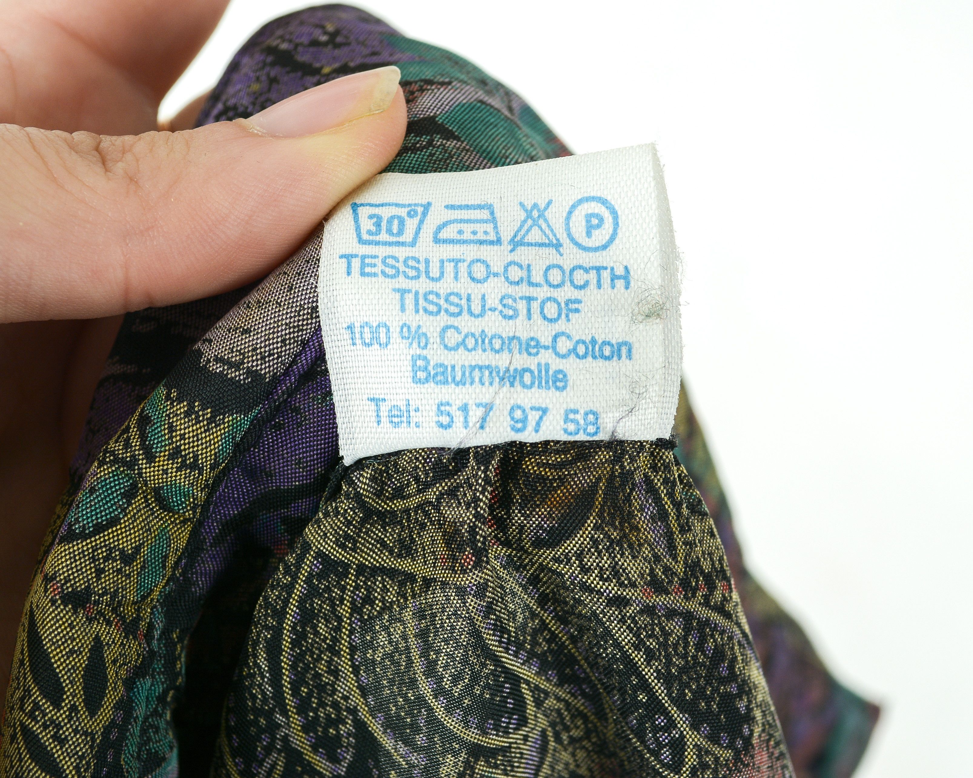 Other × Vintage HA-Gi TEKS Button Up Shirt Shoulder Padded Blouse Patterned Size XS / US 0-2 / IT 36-38 - 7 Thumbnail