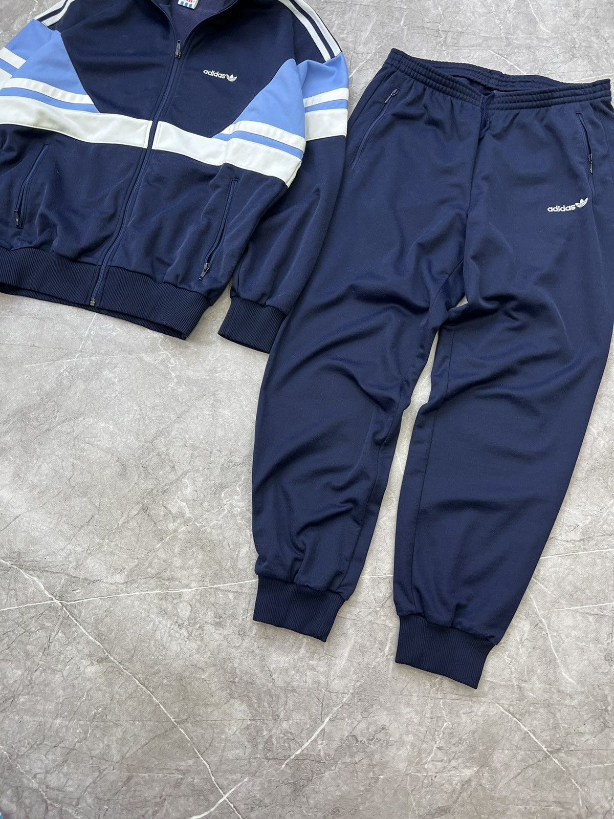 Adidas × Vintage Vintage Adidas West Germany SUIT BLUE Jacket+pants Size US S / EU 44-46 / 1 - 2 Thumbnail