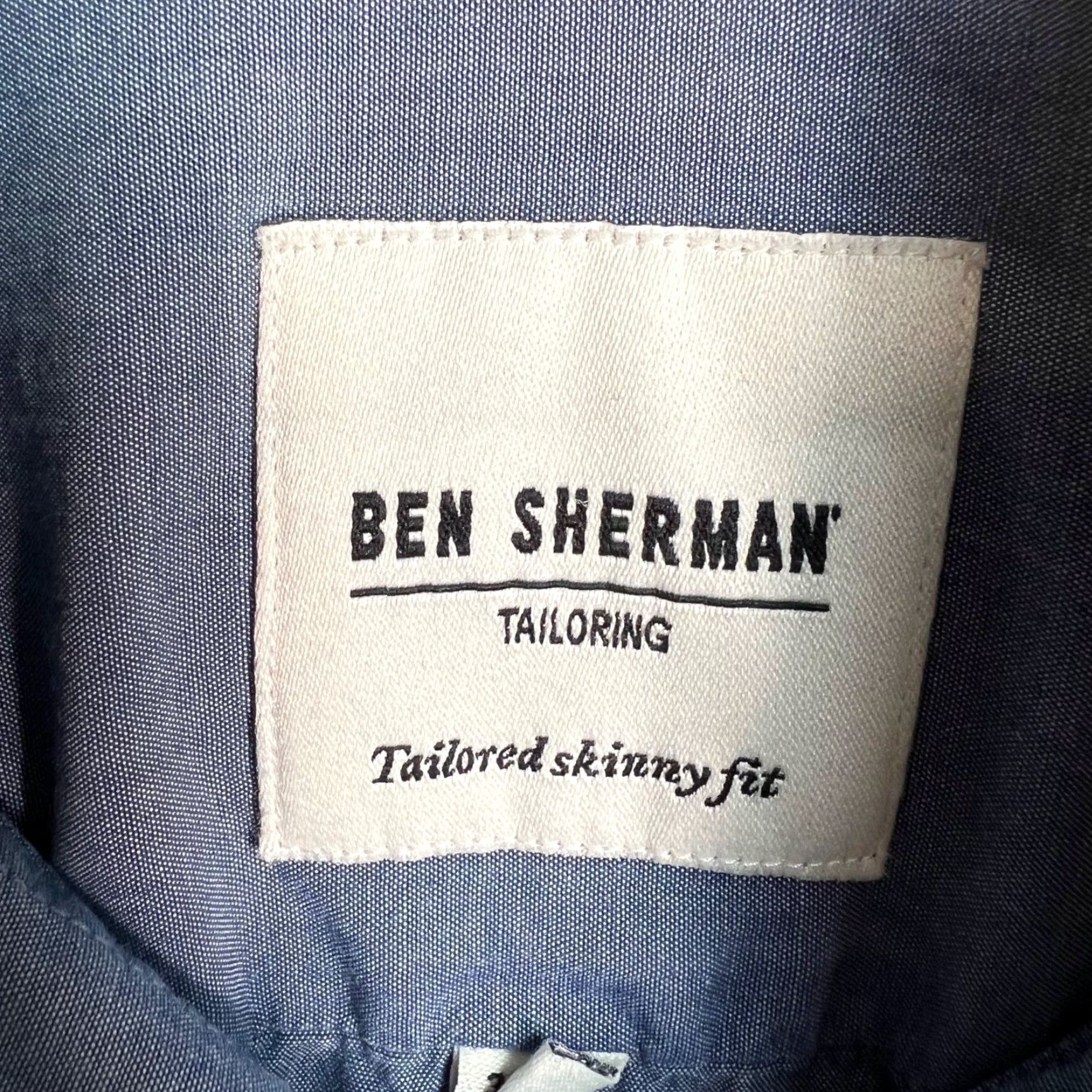 Ben Sherman Ben Sherman Mens Button-Up Shirt Tailored Skinny Fit Blue 34-35 15 1/2 39-40 Size US S / EU 44-46 / 1 - 3 Thumbnail