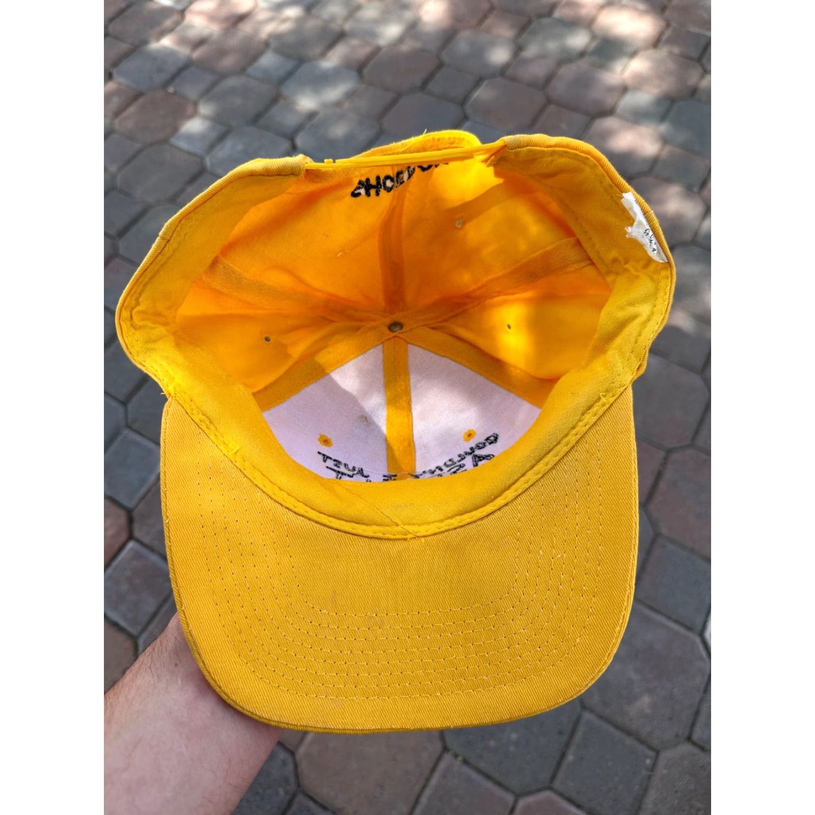 Vintage VINTAGE HaT Snapback Cap One Size Beige Cotton Snaps Good Shoebox Comedy Hat Cap Womens/Mens Size ONE SIZE - 4 Thumbnail