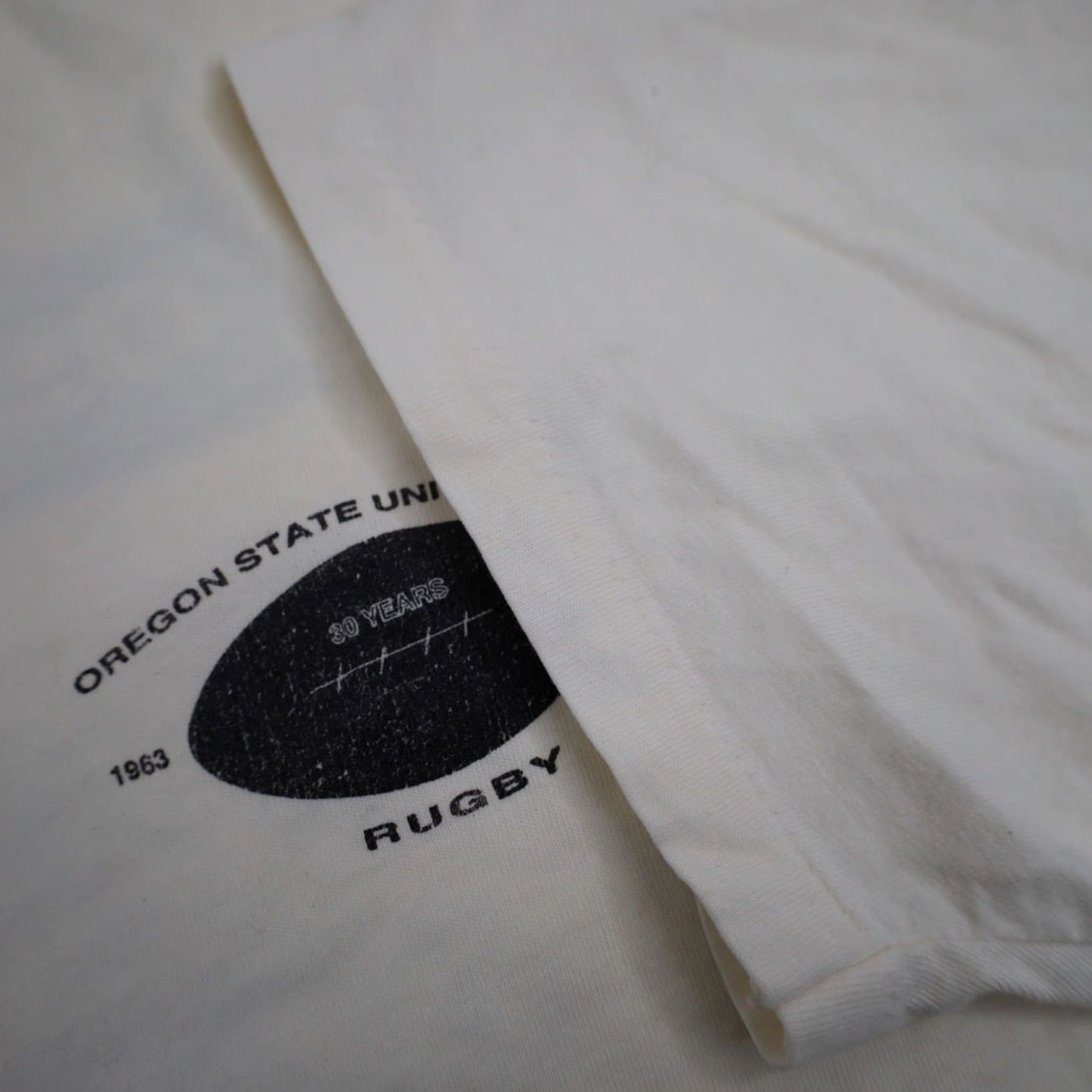 Vintage VINTAGE Oregon State Beavers OSU Rugby Mens XL Graphic T Shirt White Size US XL / EU 56 / 4 - 6 Thumbnail
