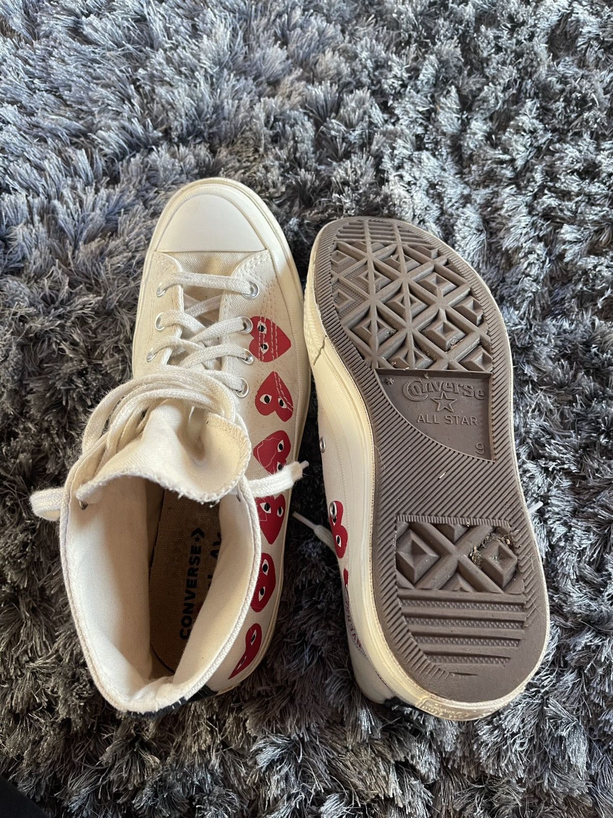 Converse × Vintage Vintage Original Converse Chuck Jaylor ALL STAR UK 9 White Size US 11.5 / IT 41.5 - 10 Thumbnail
