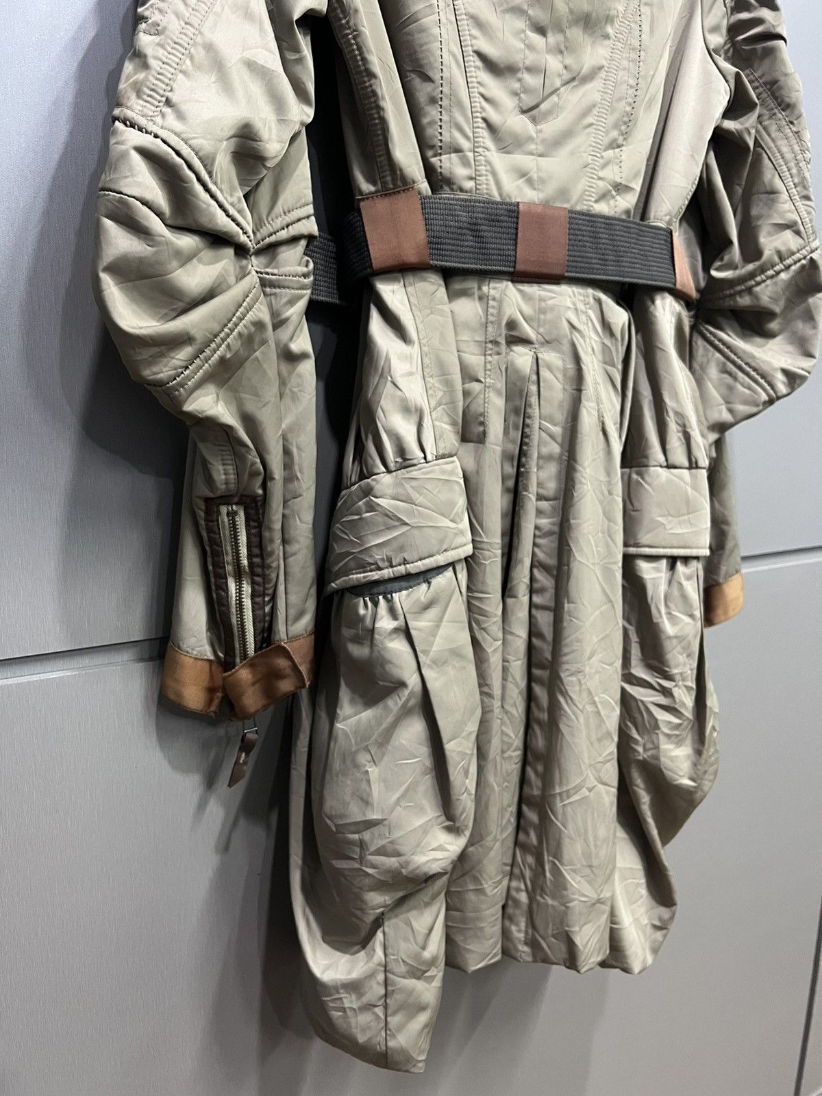 Marithe + Francois Girbaud 2000s Marithe Francois Girbaud Belted Cargo Military Jacket Size US M / EU 48-50 / 2 - 7 Thumbnail