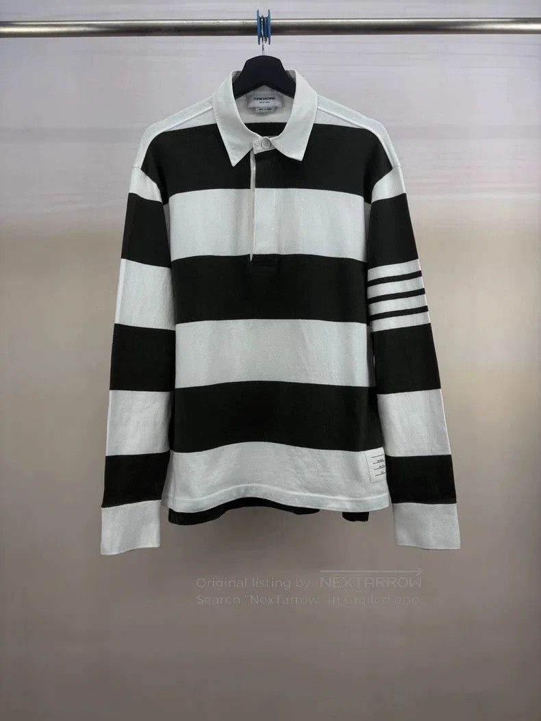 Thom Browne Thom Browne Striped Long Sleeve Polo . Size US M / EU 48-50 / 2 - 1 Thumbnail