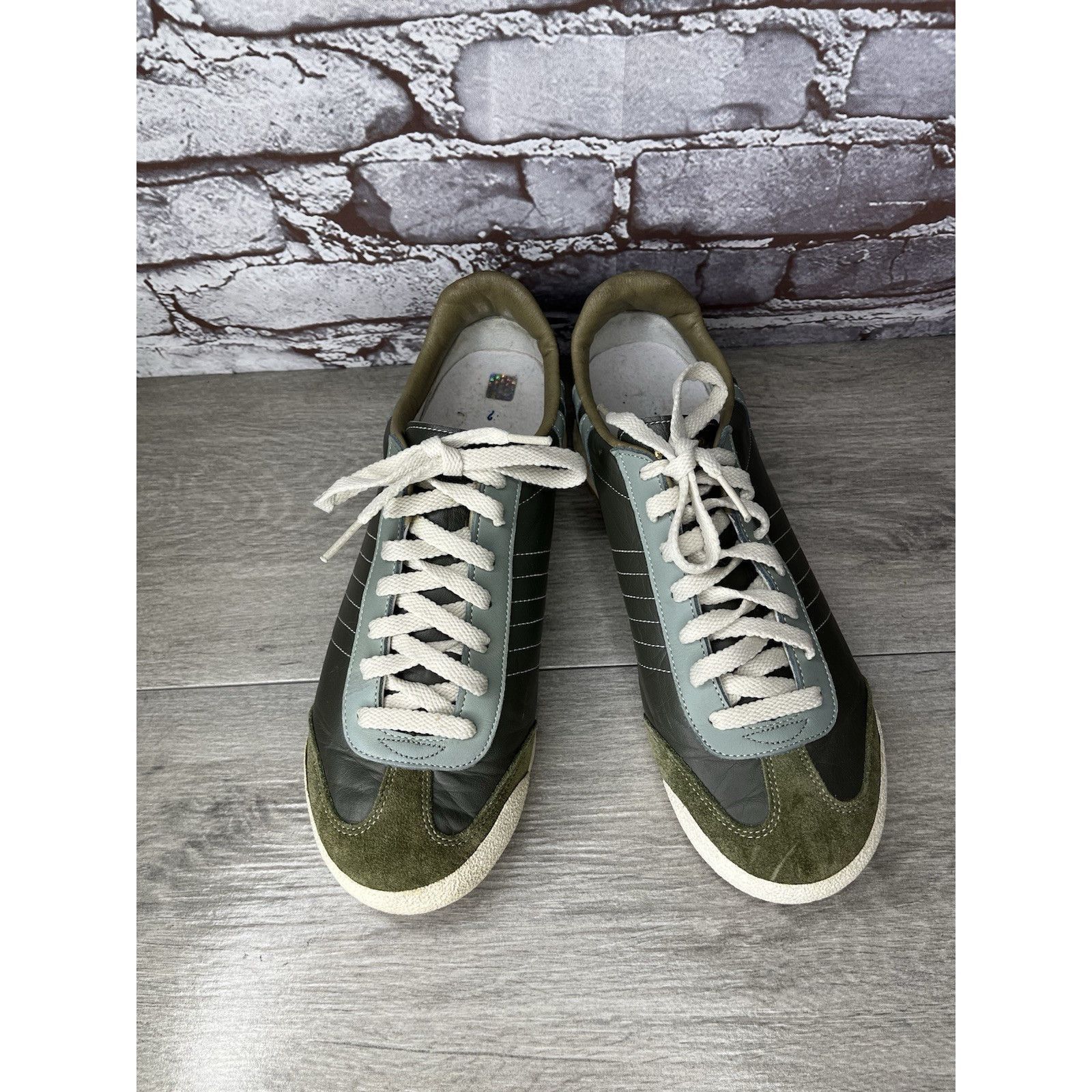 Daniel Patrick Patrick Gray Leather Blue Mesh Athletic Lace Up Shoes Women Size US 11 / IT 41 - 3 Thumbnail