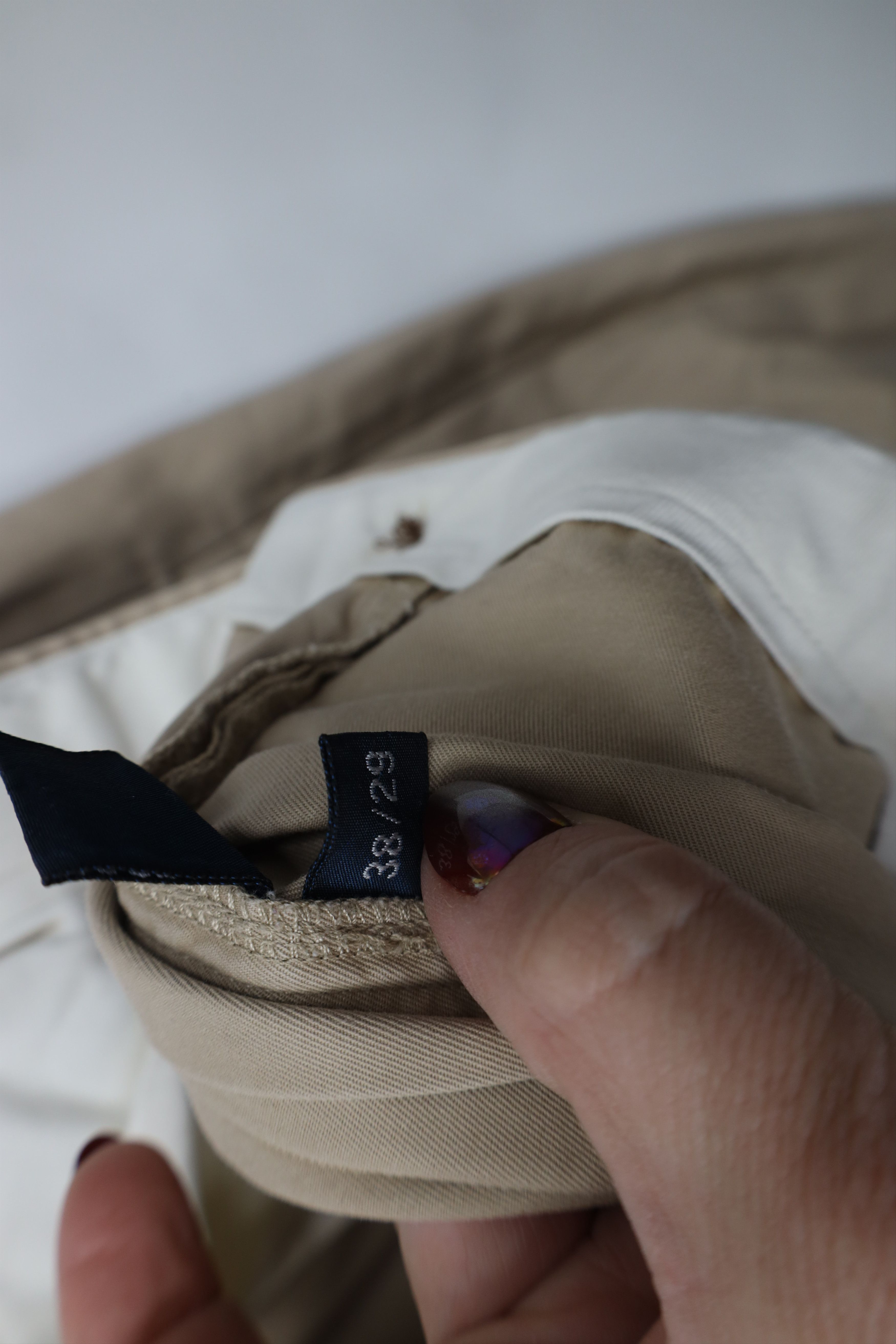 Polo Ralph Lauren Vintage 90s Ralph Lauren Wide Leg Chino Pants Beige Cotton Size US 38 / EU 54 - 8 Thumbnail
