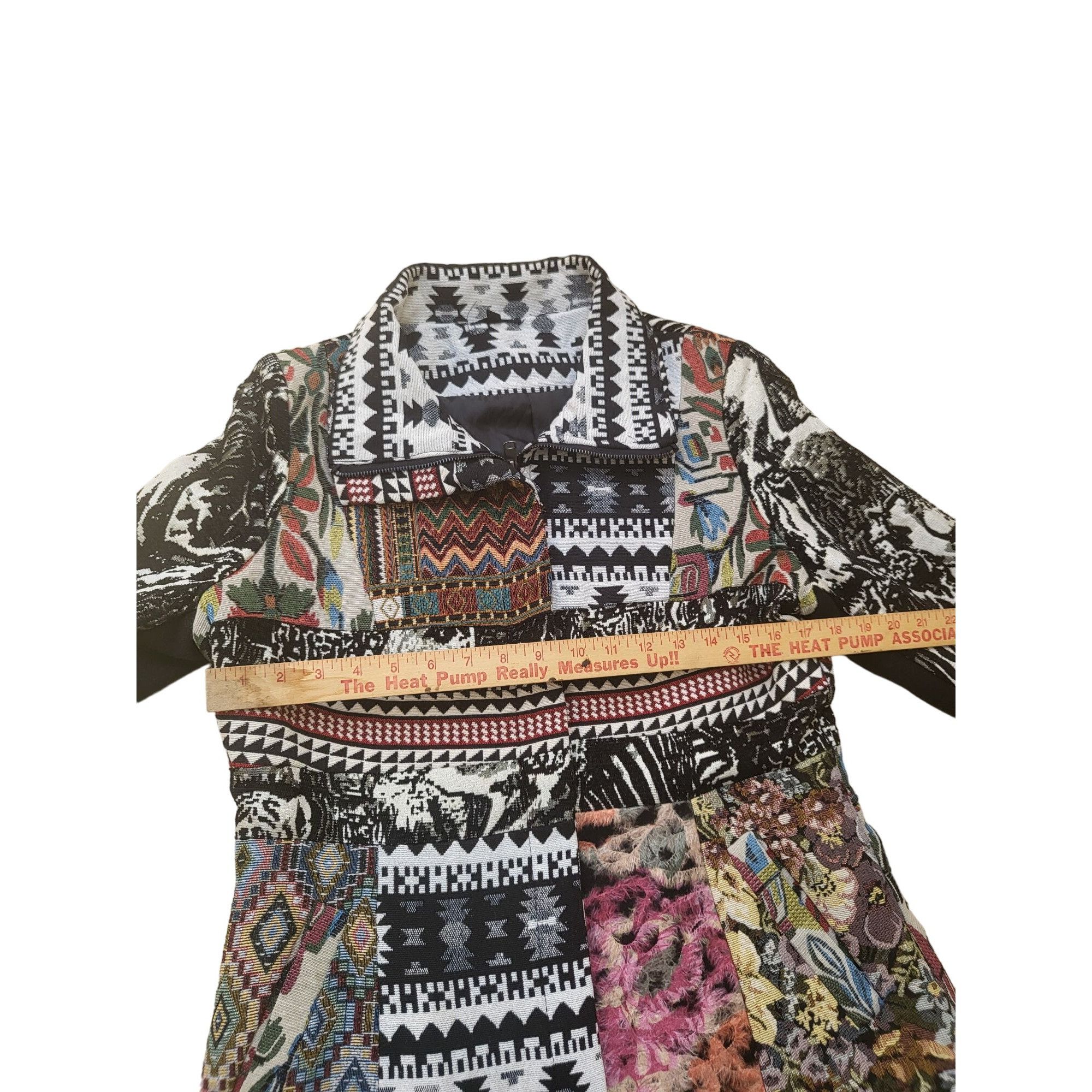 Other Dor Dor Couture Peacoat Sz M Southwestern Art Patchwork Cott Size M / US 6-8 / IT 42-44 - 7 Thumbnail