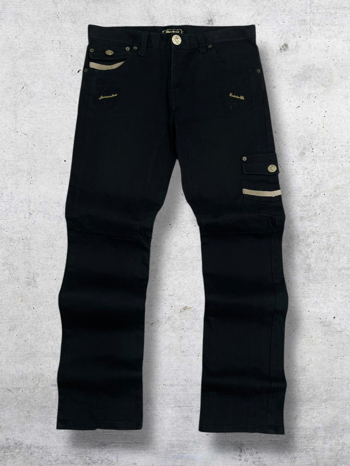 Japanese Brand VINTAGE AMRANTINE 1990S JAPAN DESIGNER CARGO PUNK GOA PANT Size US 32 / EU 48 - 1 Thumbnail