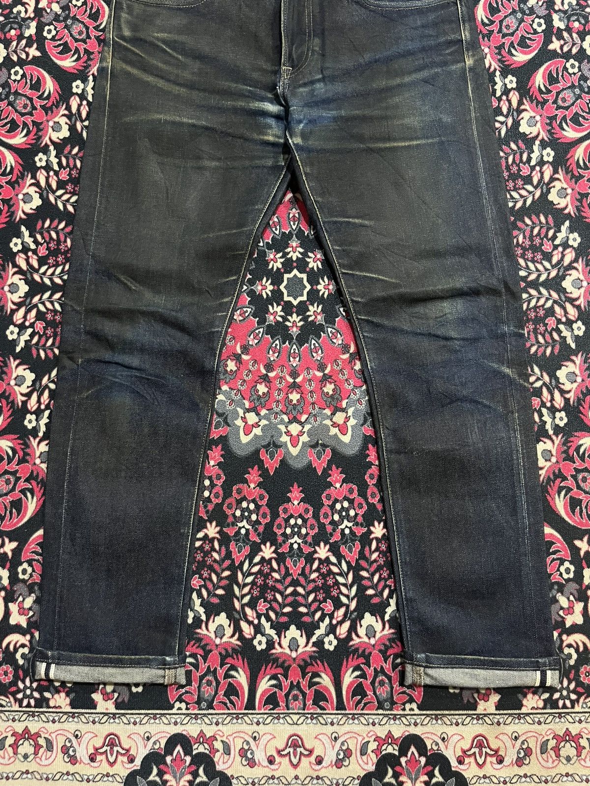 Undercover × Uniqlo Vintage Uniqlo UJ Dark Blue Faded Washed Selvedge Jeans Size US 32 / EU 48 - 11 Thumbnail