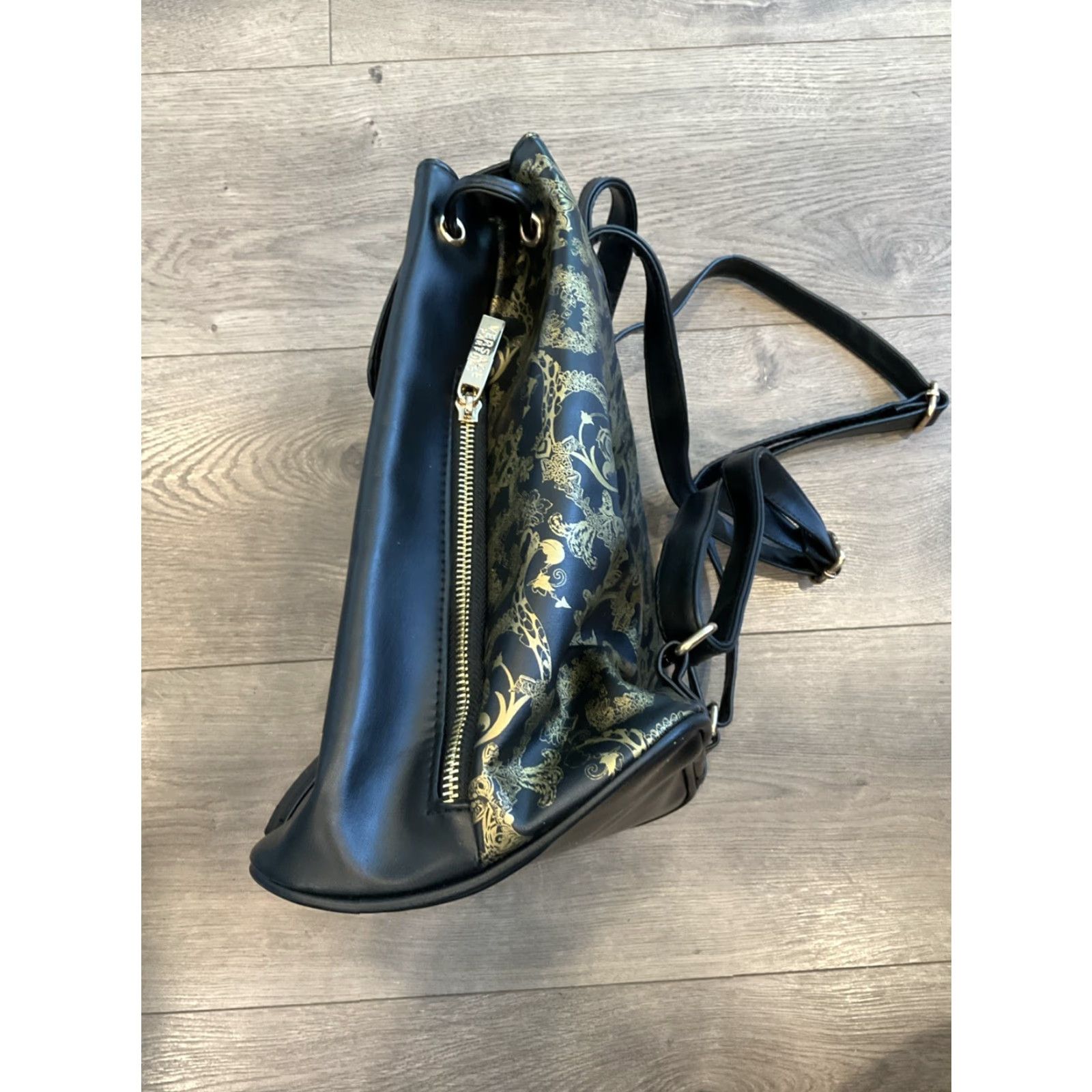Versace Versace Parfums Backpack Rucksack Women Black PVC Colorful Backpack Size ONE SIZE - 6 Thumbnail
