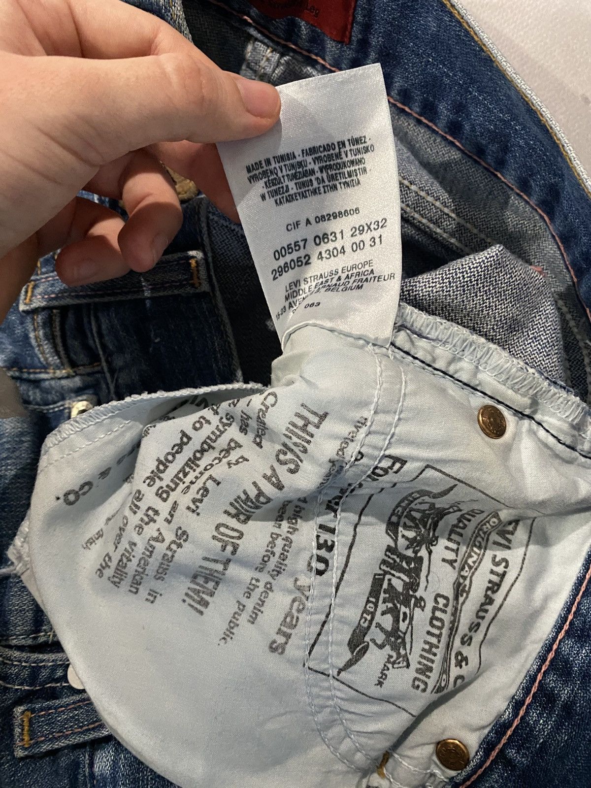 Levi's Vintage Y2K Denim — Avan Garde Style — Archive Sexy Fit Size US 30 / EU 46 - 6 Thumbnail