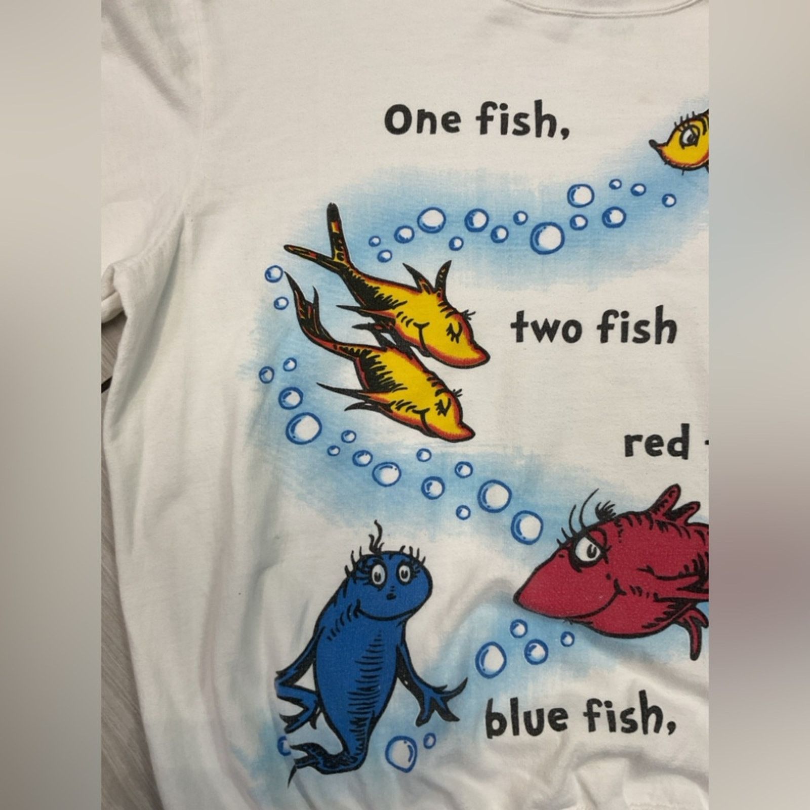 Vintage Vintage Dr. Seuss “One Fish Two Fish” Rare Sweatshirt Size US XL / EU 56 / 4 - 3 Thumbnail