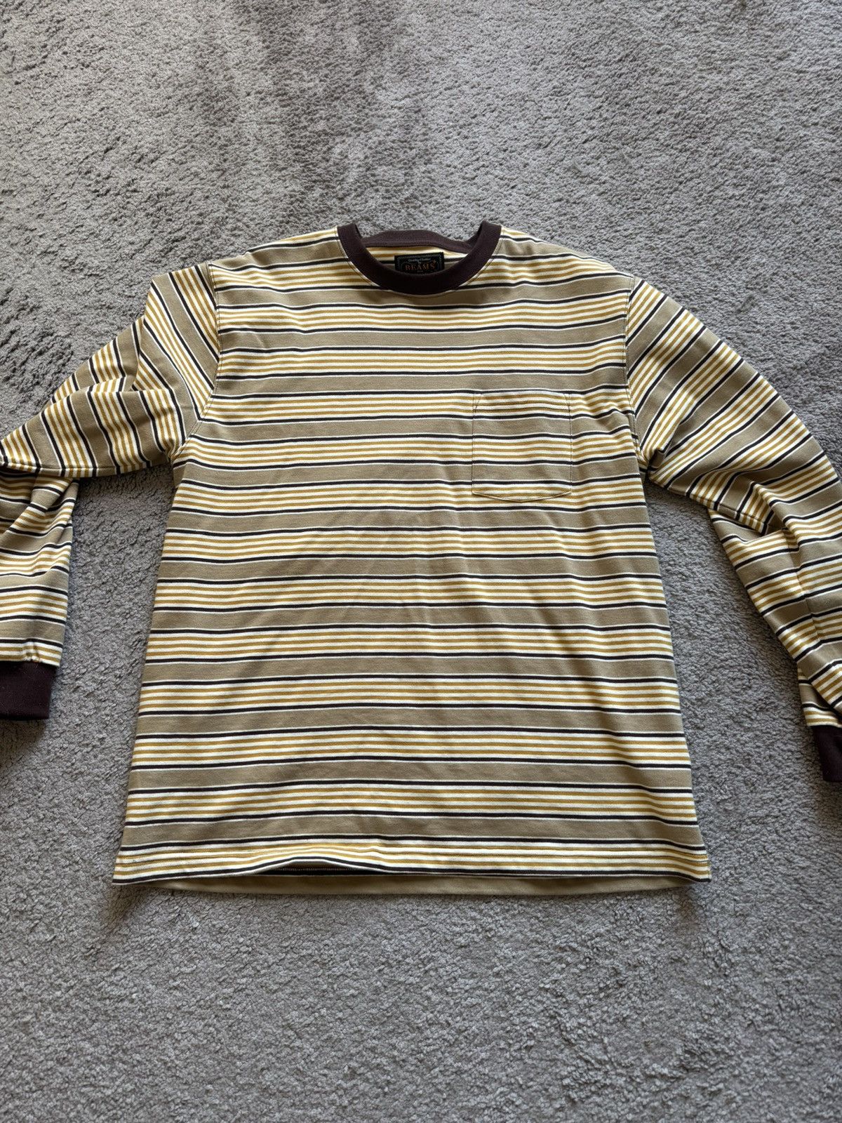 Beams Plus Beams Striped LS Size Large Size US L / EU 52-54 / 3 - 1 Thumbnail