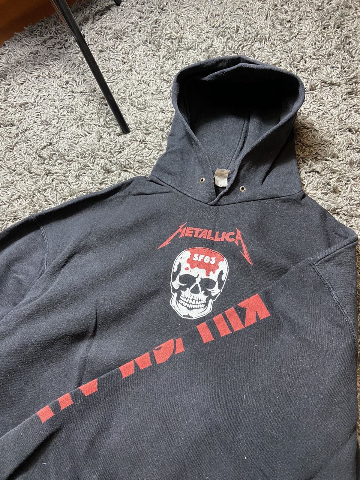 Band Tees × Metallica × Vintage METALLICA VINTAGE 00s BAND ROCK HOODIE CENTRE LOGO Size US XL / EU 56 / 4 - 4 Thumbnail