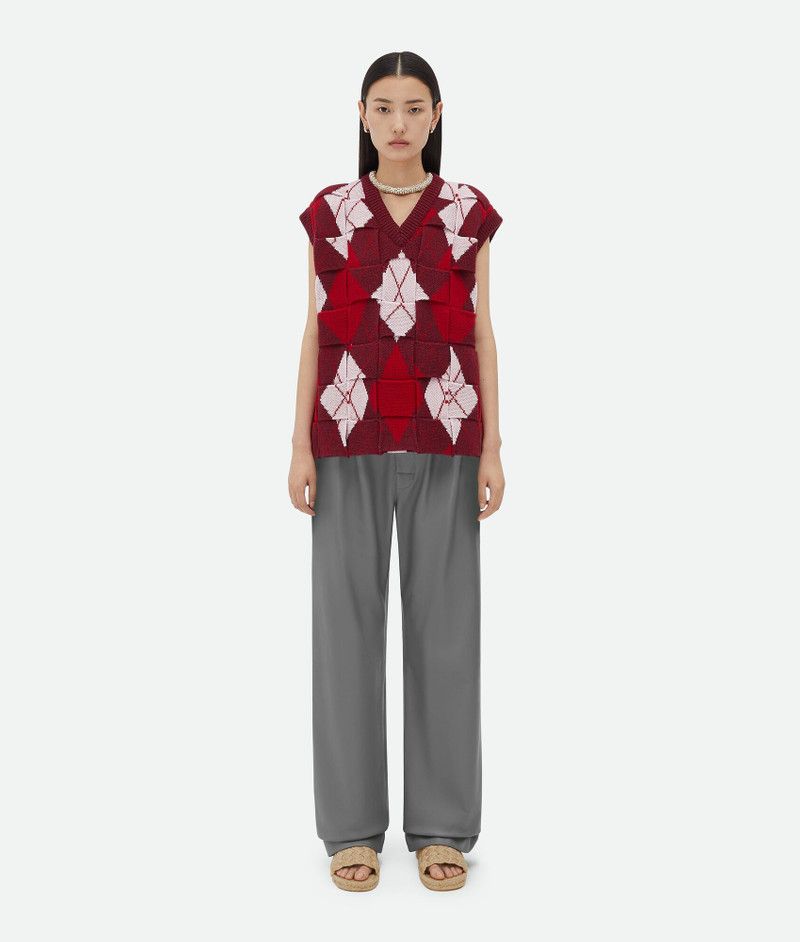 Bottega Veneta intreccio argyle wool gilet Size M / US 6-8 / IT 42-44 - 1 Thumbnail