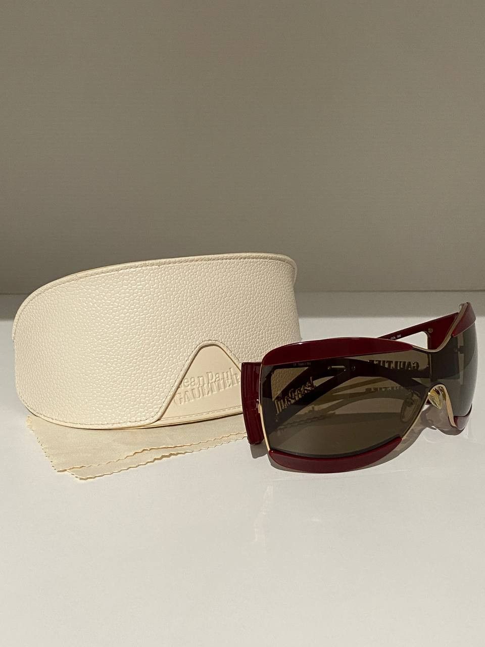 Jean Paul Gaultier Jean Paul Gaultier JPG Logo Mask Oversized Sunglasses Y2K Size ONE SIZE - 10 Thumbnail