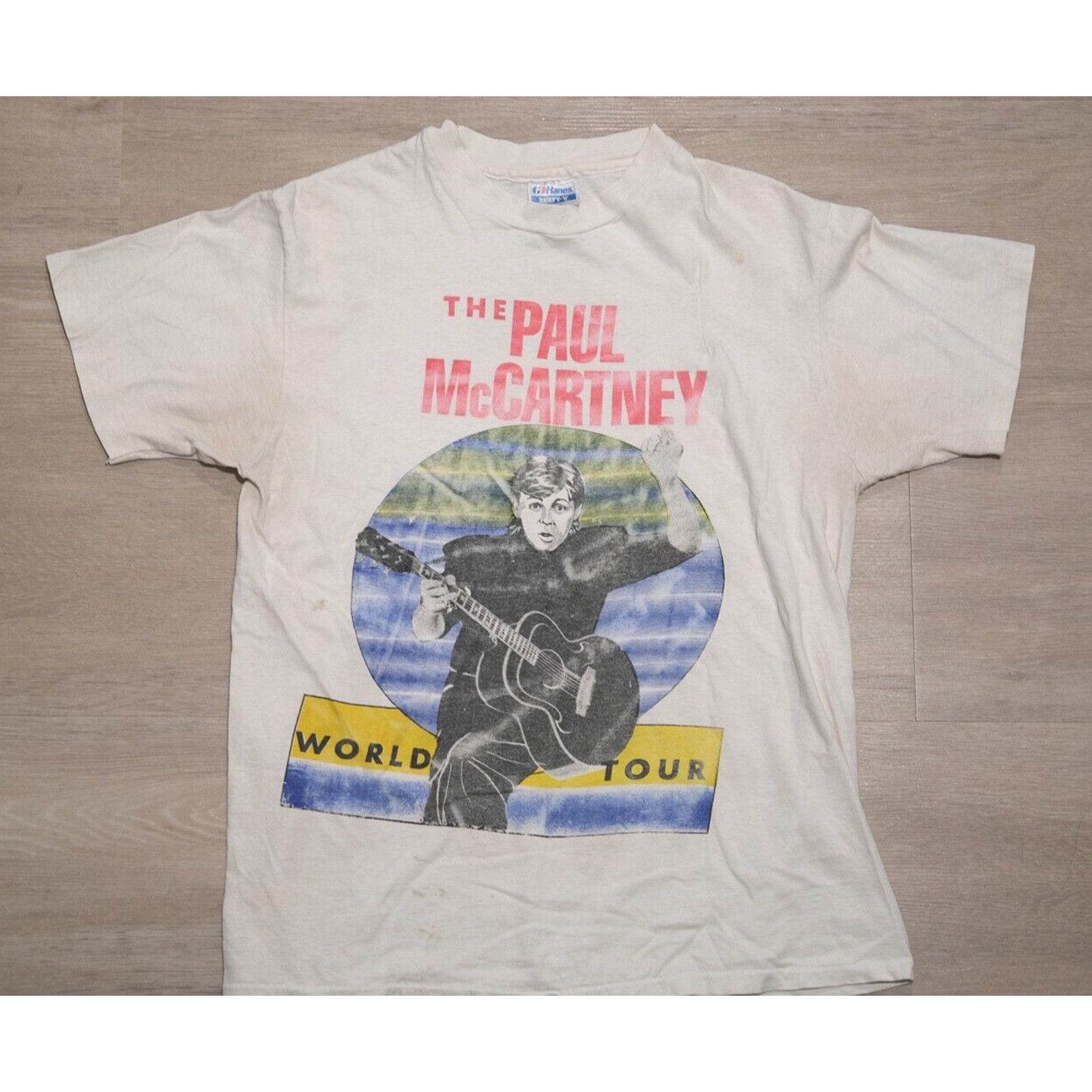 Hanes Vintage 80s Hanes Paul McCartney World Tour T-Shirt L Music Size US L / EU 52-54 / 3 - 4 Thumbnail