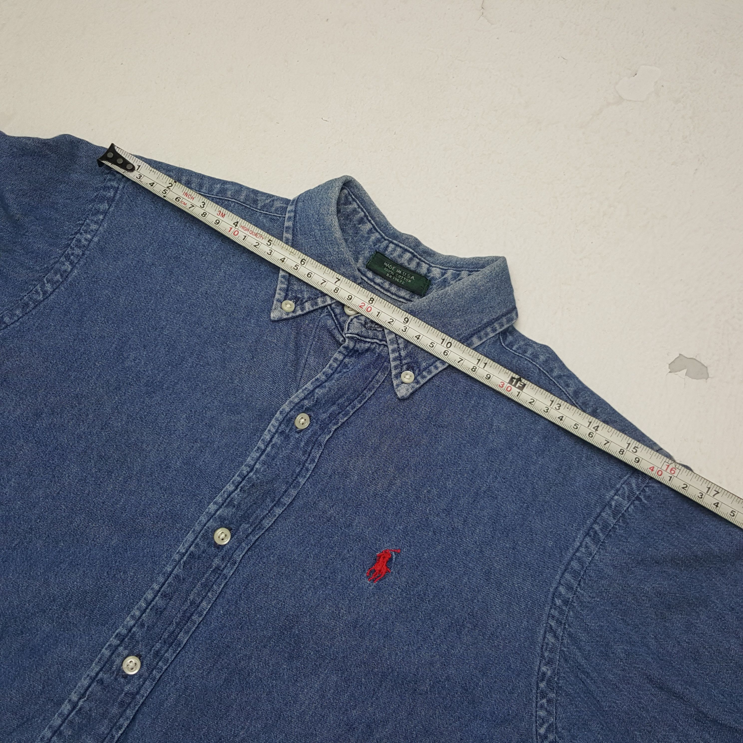 Polo Ralph Lauren × Vintage Vintage Polo Ralph Lauren Denim Button Up Shirt Size US S / EU 44-46 / 1 - 5 Thumbnail