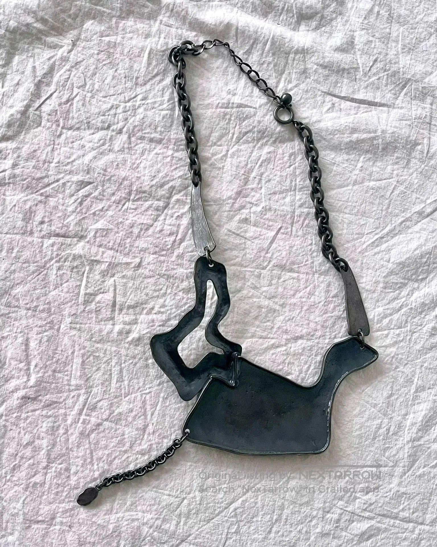 KIJIMA TAKAYUKI EIKO KONDO Artistic Metal Asymmetrical Necklace. Size ONE SIZE - 7 Thumbnail