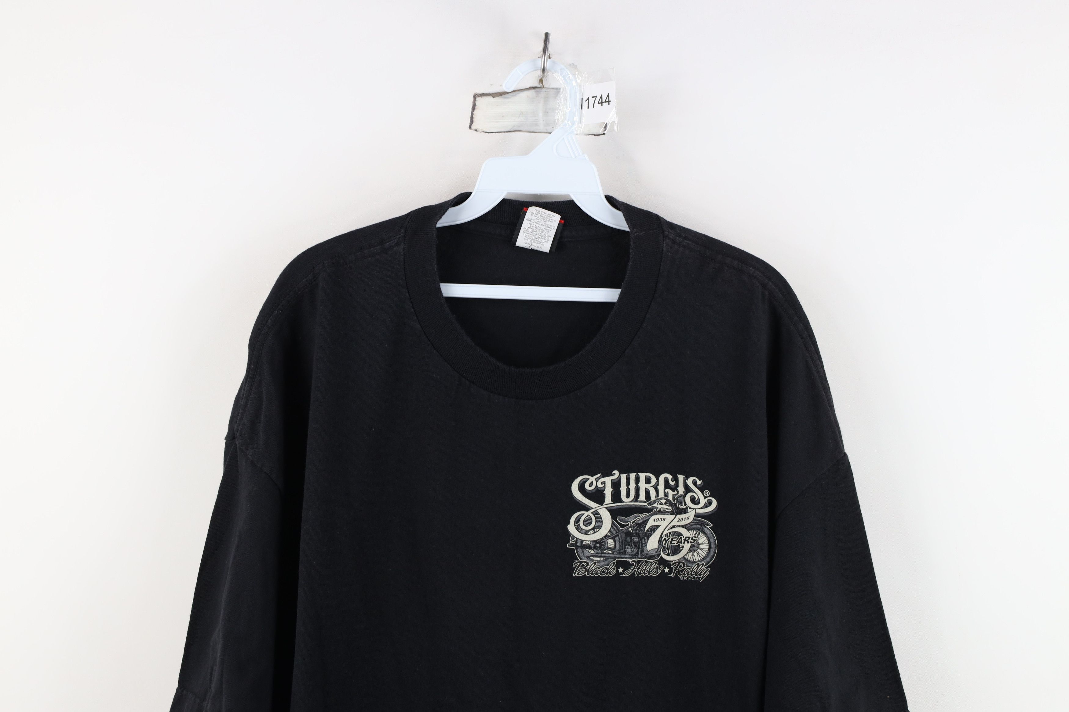 Vintage Vintage Y2K Bike Rally 75th Anniversary T-Shirt Black Size US XXL / EU 58 / 5 - 2 Thumbnail