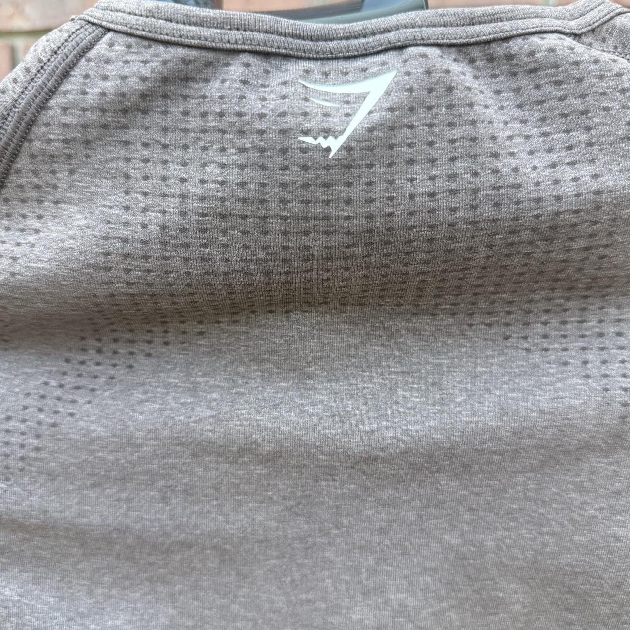 Gymshark GYMSHARK Vital Seamless 2.0 Long Sleeve Crop Top Brown Marl Size M / US 6-8 / IT 42-44 - 6 Thumbnail