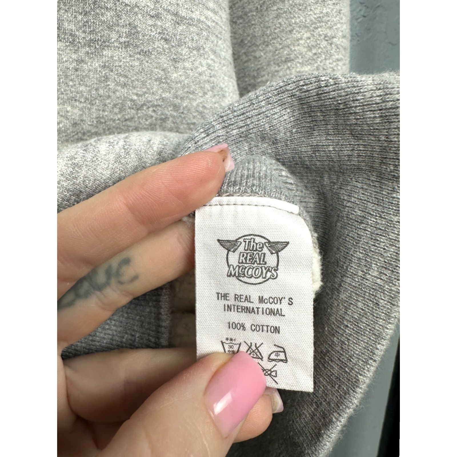Vintage The Real McCoy's Mens Sweatshirt Made in Japan Size 40 (M) Gray Cotton Crew Neck Long Sleeve Pullover Shirt Mens Size US M / EU 48-50 / 2 - 4 Thumbnail