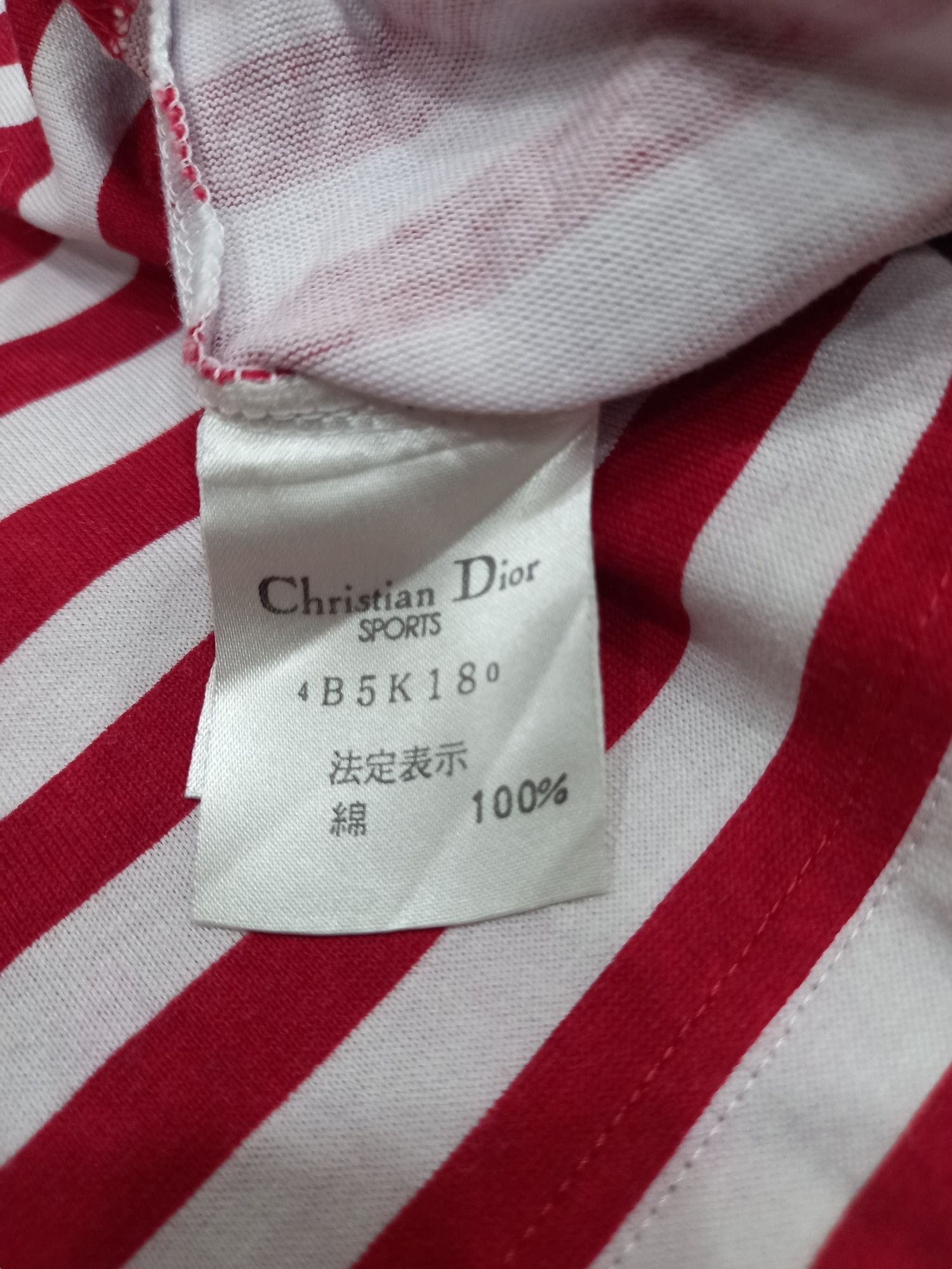 Christian Dior Monsieur Rare! Vintage Christian Dior Sports Striped Tee Size US M / EU 48-50 / 2 - 6 Thumbnail