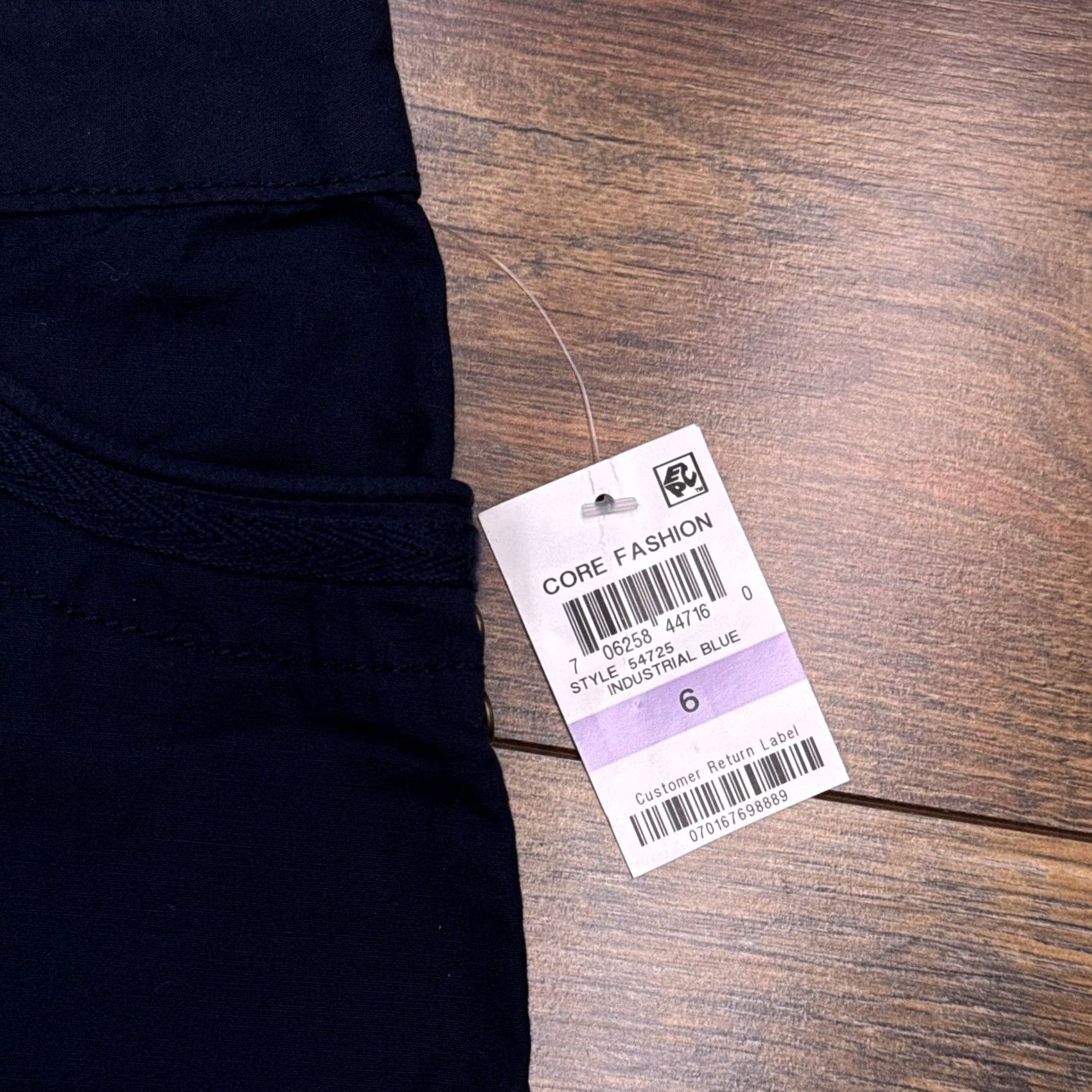 Vintage Style & Co Convertible Leg Pants Womens 6 Navy Mid Rise Comfort Waist New Size 28" / US 6 / IT 42 - 4 Thumbnail