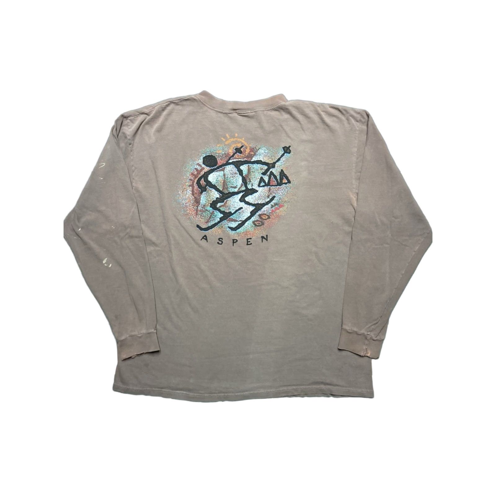 Vintage VINTAGE Crazy Shirts T-Shirt Long Sleeve USA Beige XL Men Size US XL / EU 56 / 4 - 1 Thumbnail