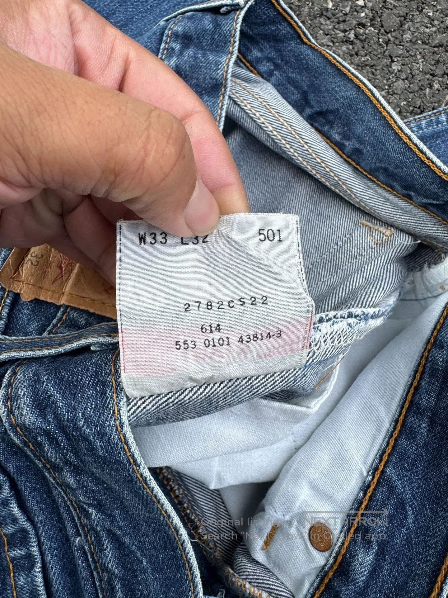Vintage Vintage Levis 501 90s American Made. Size US 32 / EU 48 - 5 Thumbnail