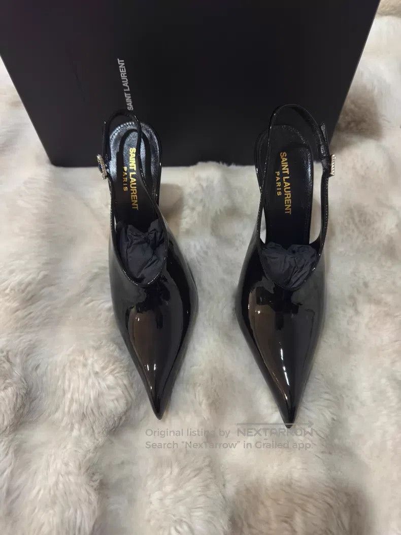 Saint Laurent Paris Saint Laurent Paris Crystal Rhinestone Patent Leather High Size US 6.5 / IT 36.5 - 5 Thumbnail