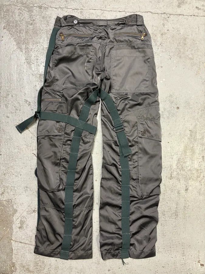 Dolce & Gabbana AW2003 Dolce & Gabbana Grey Nylon Bondage Cargo Pants Size US 30 / EU 46 - 2 Thumbnail