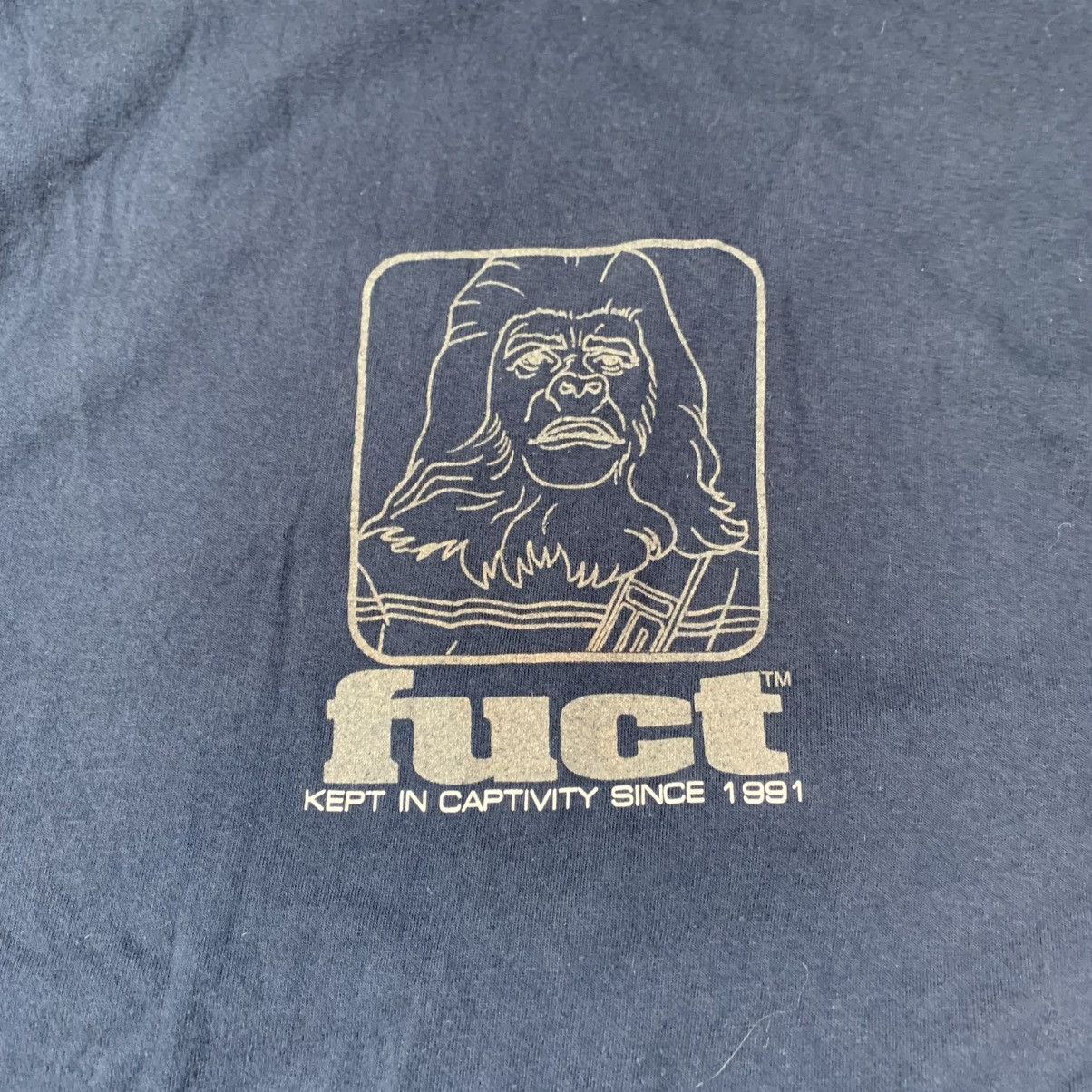 FUCT FUCT Planet of the Apes Vintage Skate Tee Navy Blue XL Size US XL / EU 56 / 4 - 2 Thumbnail