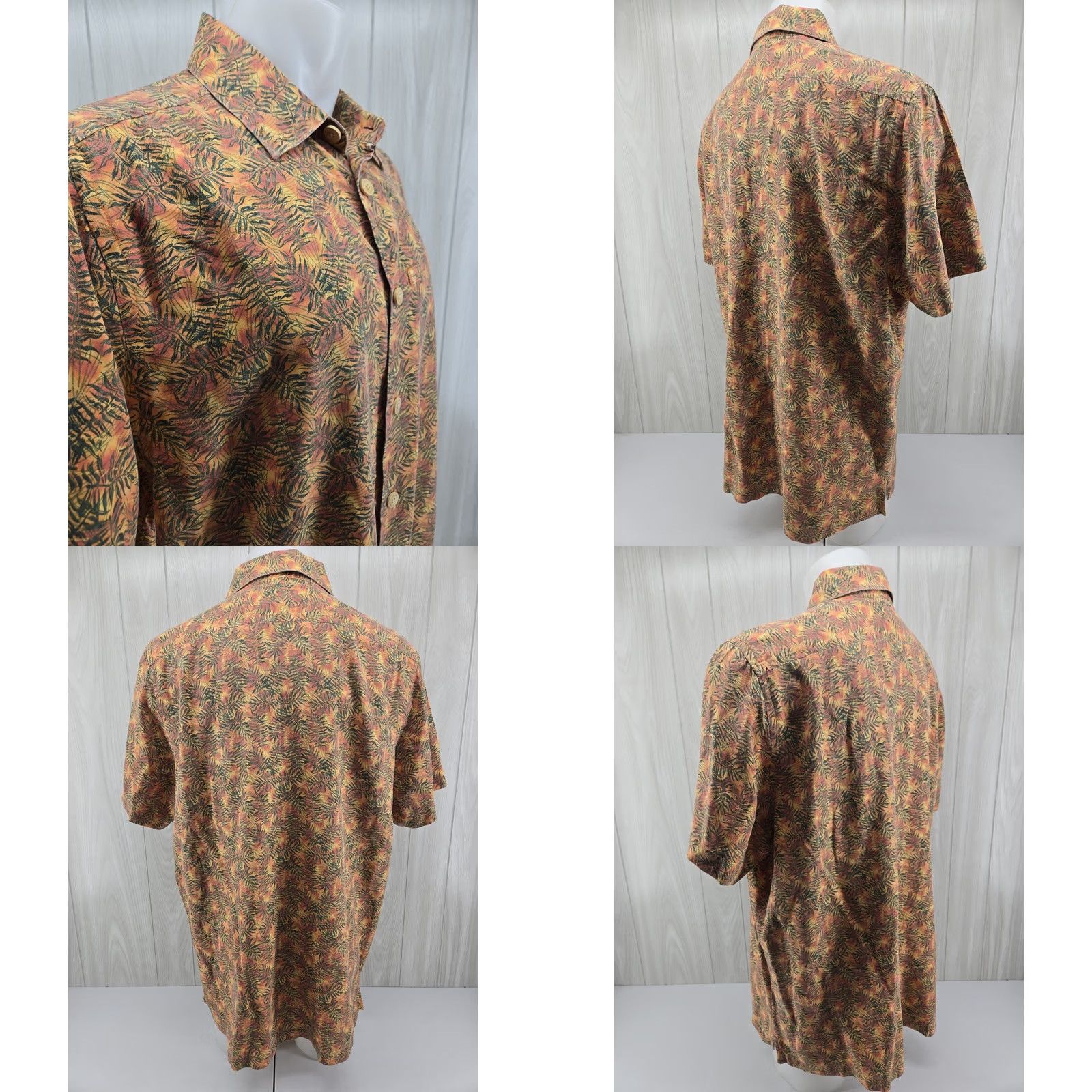 Vintage Margaritaville 2XL Hawaiian Lounge Shirt Floral Orange Silk Cotton Blend Shirt Blue Male 2XL Button-Up Short Sleeve Collared Vintage No Size US XXL / EU 58 / 5 - 8 Thumbnail
