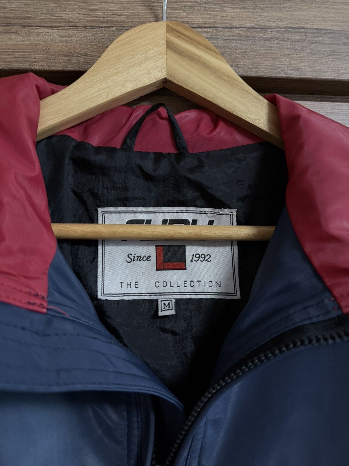 Fubu Vintage Fubu Varsity Waterproof Jacket Navy Red Distressed Size US M / EU 48-50 / 2 - 18 Thumbnail