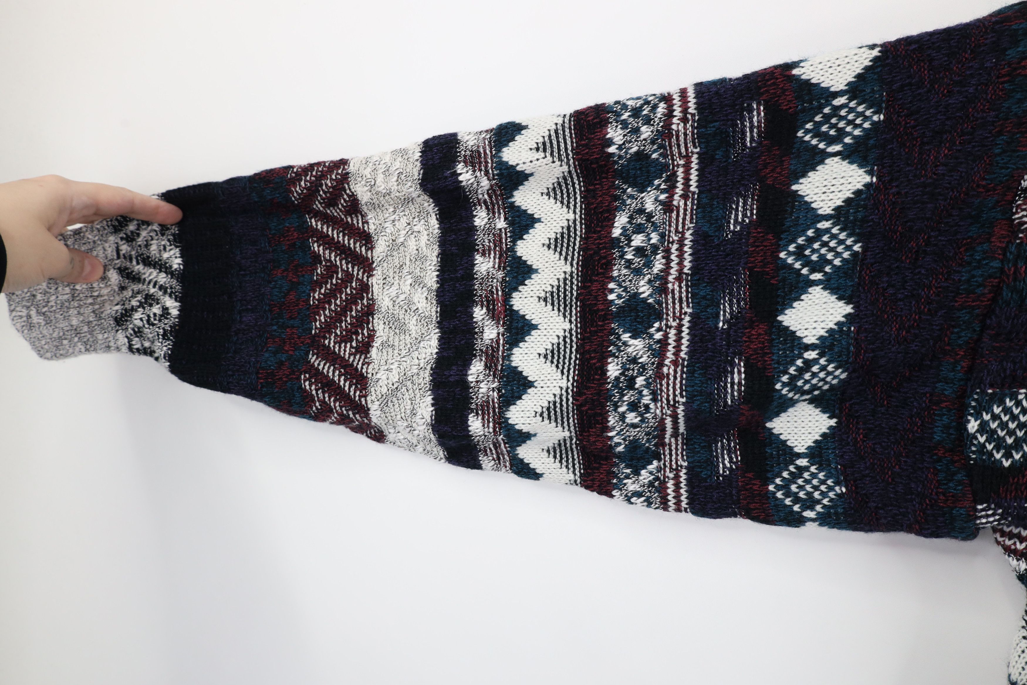 Vintage Vintage 90s Coogi Style Rainbow Grandpa Cardigan Sweater Size US XL / EU 56 / 4 - 5 Thumbnail