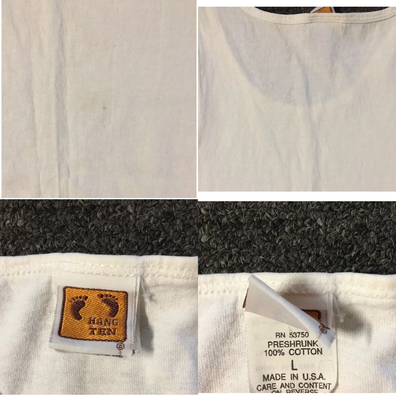 Hang Ten VINTAGE Hang Ten 90s Faded Tank Top Surf Grunge Vaporwave White S Short Sleeve T-Shirt Mens USA Beach Ocean OP 80s Size US S / EU 44-46 / 1 - 9 Thumbnail