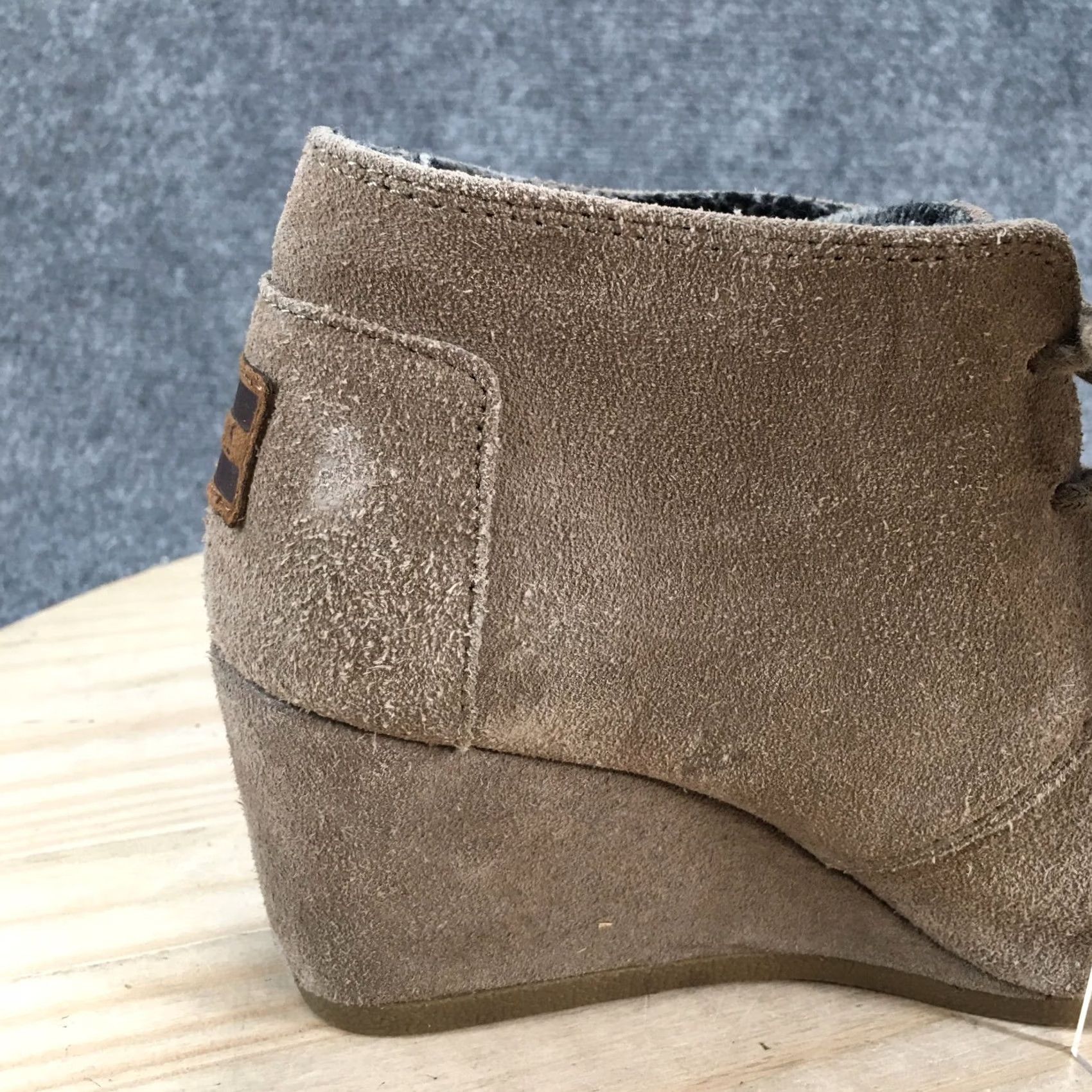 Toms TOMS Boots Womens 6.5 Two Eye Desert Wedge Ankle Bootie Brown Suede Lace Up Bootie Brown Mens Womens Shoes—Note: No, keep to original terms only. Size US 7 / IT 37 - 6 Thumbnail