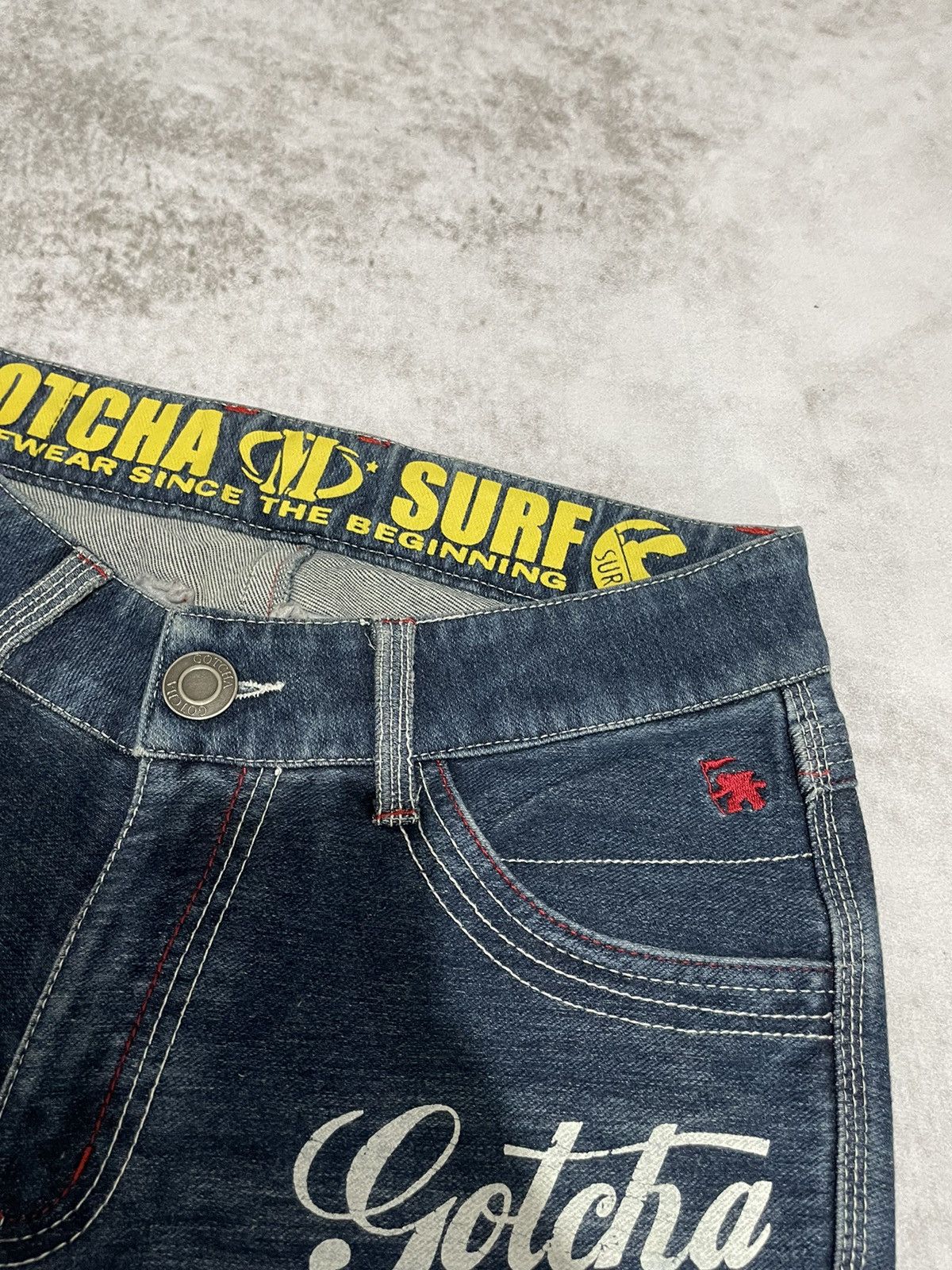 Hysteric Glamour × If Six Was Nine × Le Grande Bleu (L.G.B.) 2000s gotcha surf japan poem denim pants y2k style Size US 29 - 9 Thumbnail