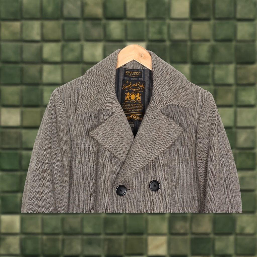 Scotch & Soda SCOTCH & SODA Pea Coat Men Size S Double Breasted Wool Blend Coat Grey Size US S / EU 44-46 / 1 - 1 Thumbnail