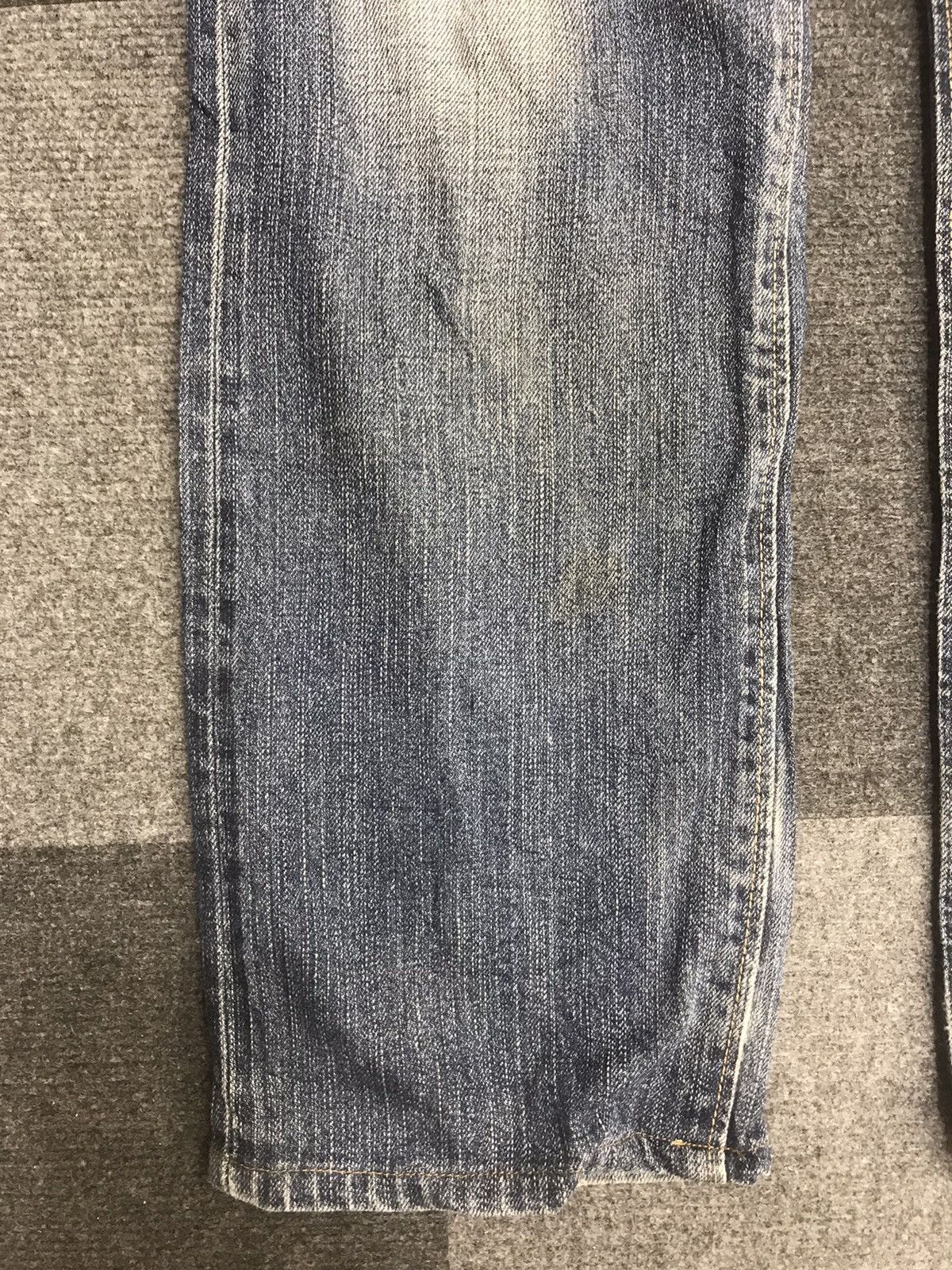 Edwin 💥THRASHED💥EDWIN 505zx Selvedge Distressed Jeans Size US 30 / EU 46 - 9 Thumbnail