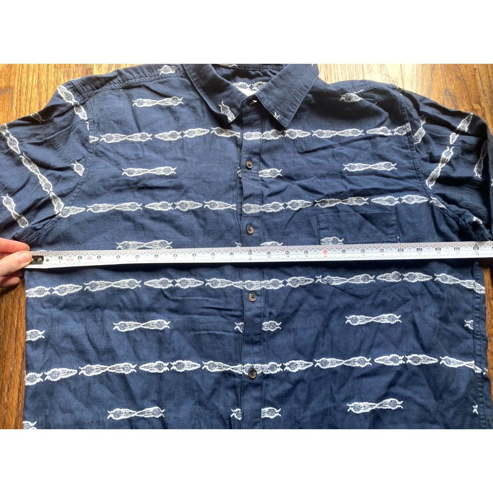 Billy Reid Billy Reid Shirt Mens Size 2XL Blue Button Up Long Sleeve Cotton Lightweight USA Size US XXL / EU 58 / 5 - 4 Thumbnail
