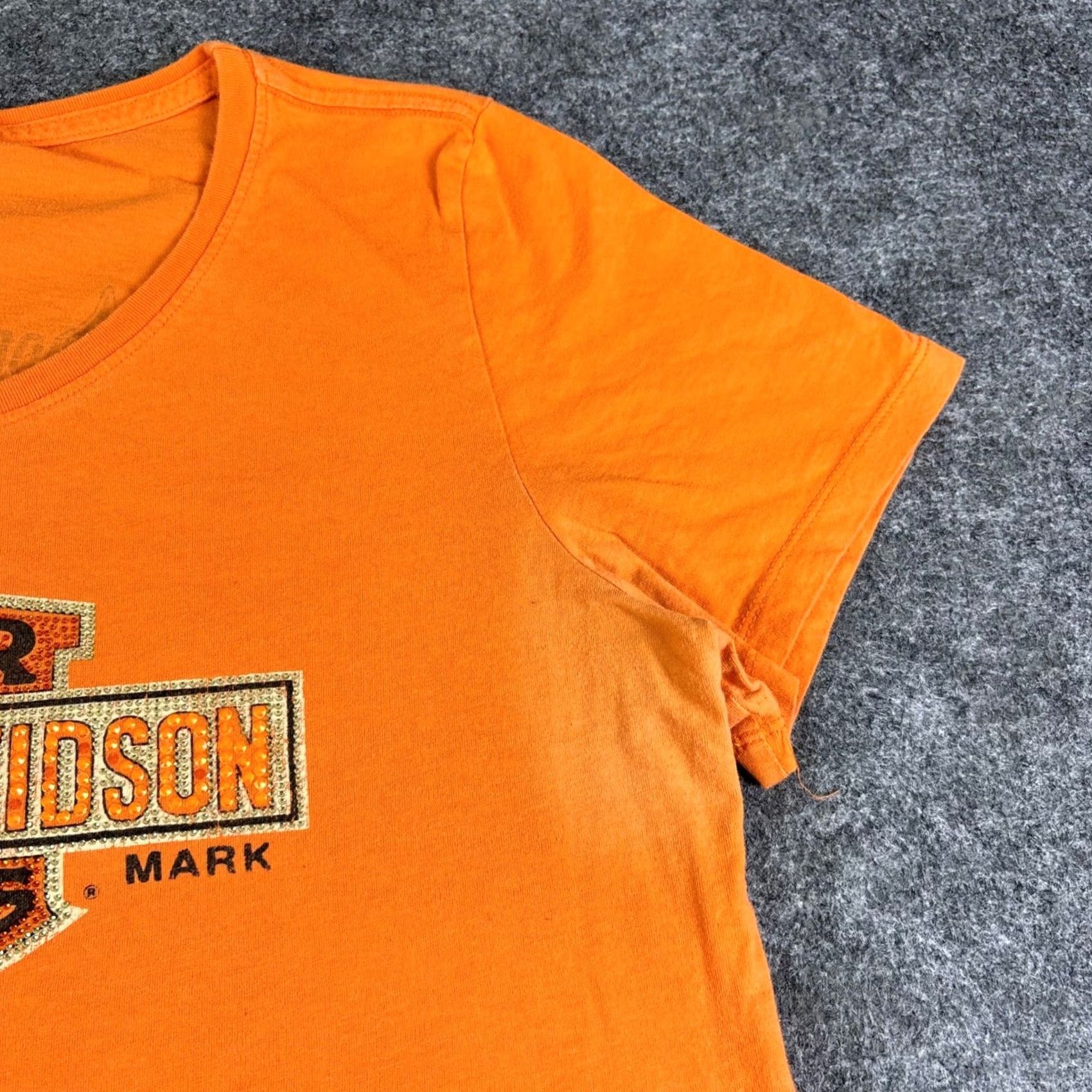 Harley Davidson Harley-Davidson Womens Orange Rhinestone Logo Graphic T-Shirt XL Shirt Women Orange Rhinestone Harley-Davidson T-Shirt 14W Mens? no, Womens XL 14W XL Size XL / US 12-14 / IT 48-50 - 5 Thumbnail
